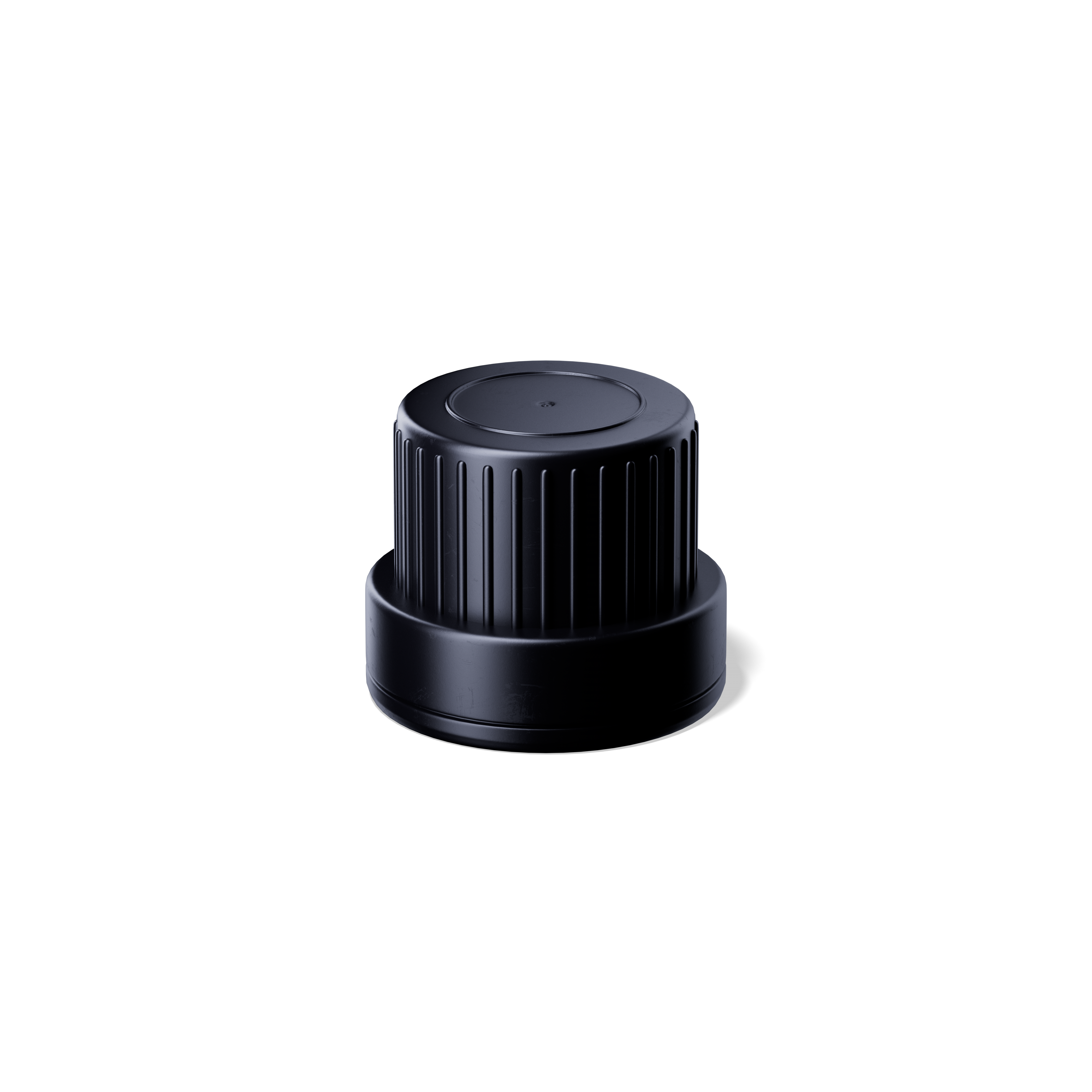 Screw cap tamper-evident DIN18, III, PP/PEHD, black, violet Phan inlay (Orion) Screw cap tamper-evident DIN18, III, PP/PEHD, black, violet Phan inlay (Orion)