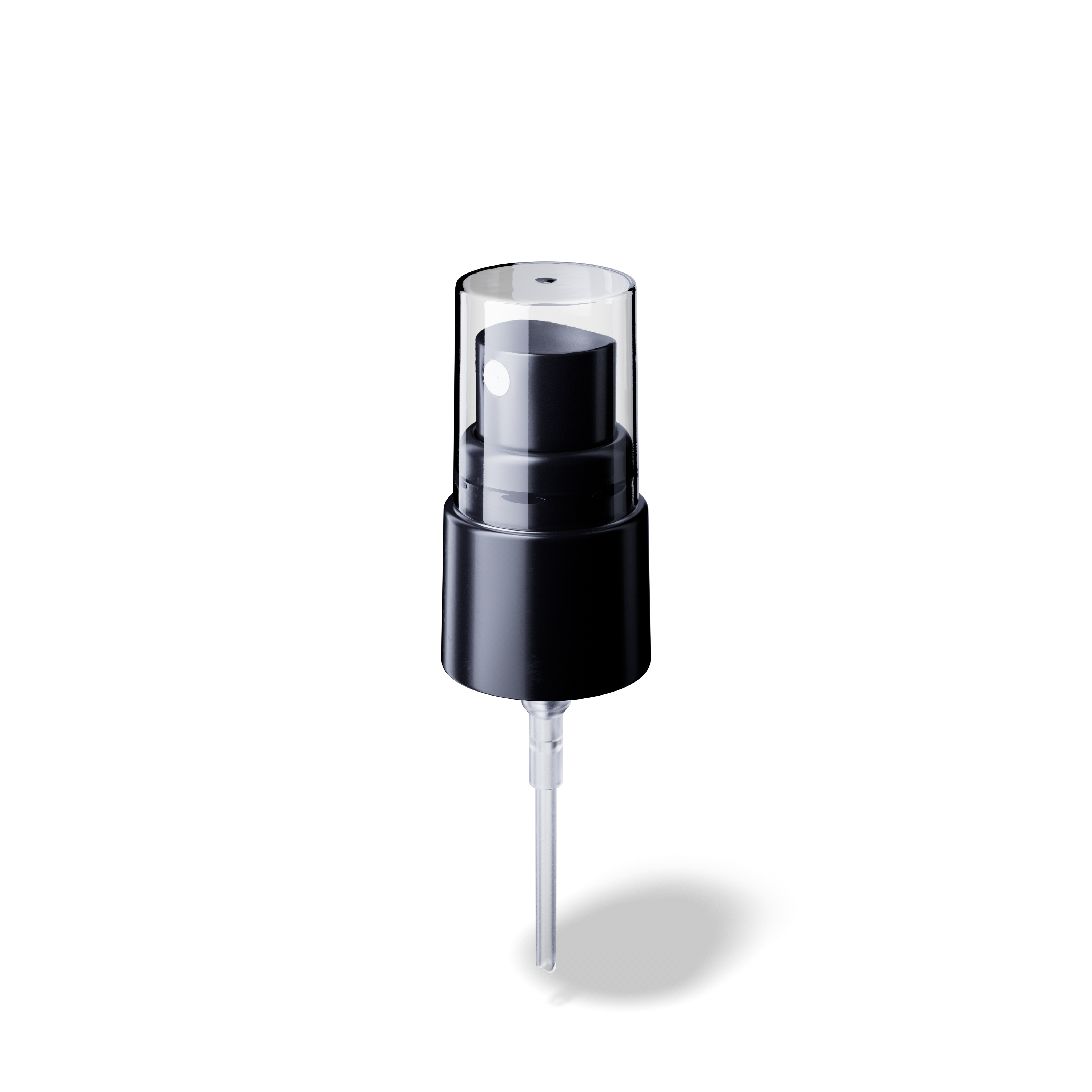 Mist sprayer Sinfonia, 18/415, PP, black, glossy finish, dose 0.10ml, transparant overcap (Virgo 15)