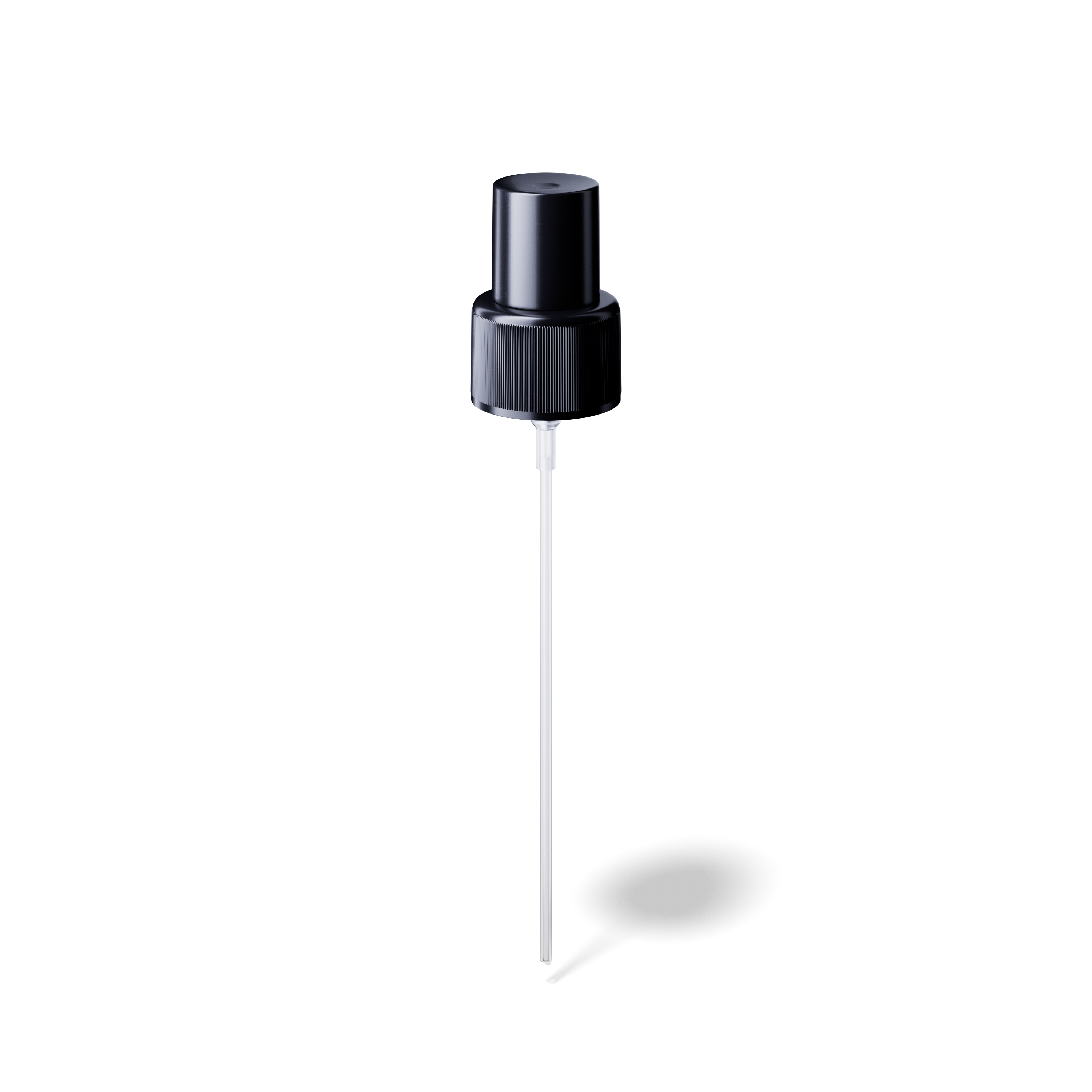 Mist sprayer Classic 24/410, PP, black, ribbed, dose 0.07ml, black overcap (Virgo/Draco 200)