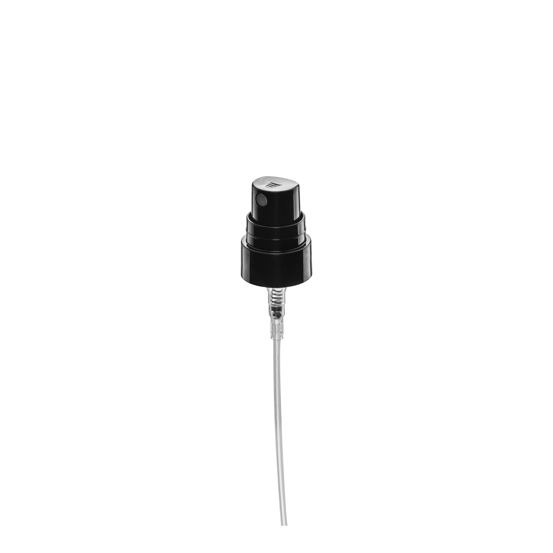 Spray cap Sinfonia 18/400, PP, black, glossy finish, dose 0.10ml, black overcap (Lynx 30)