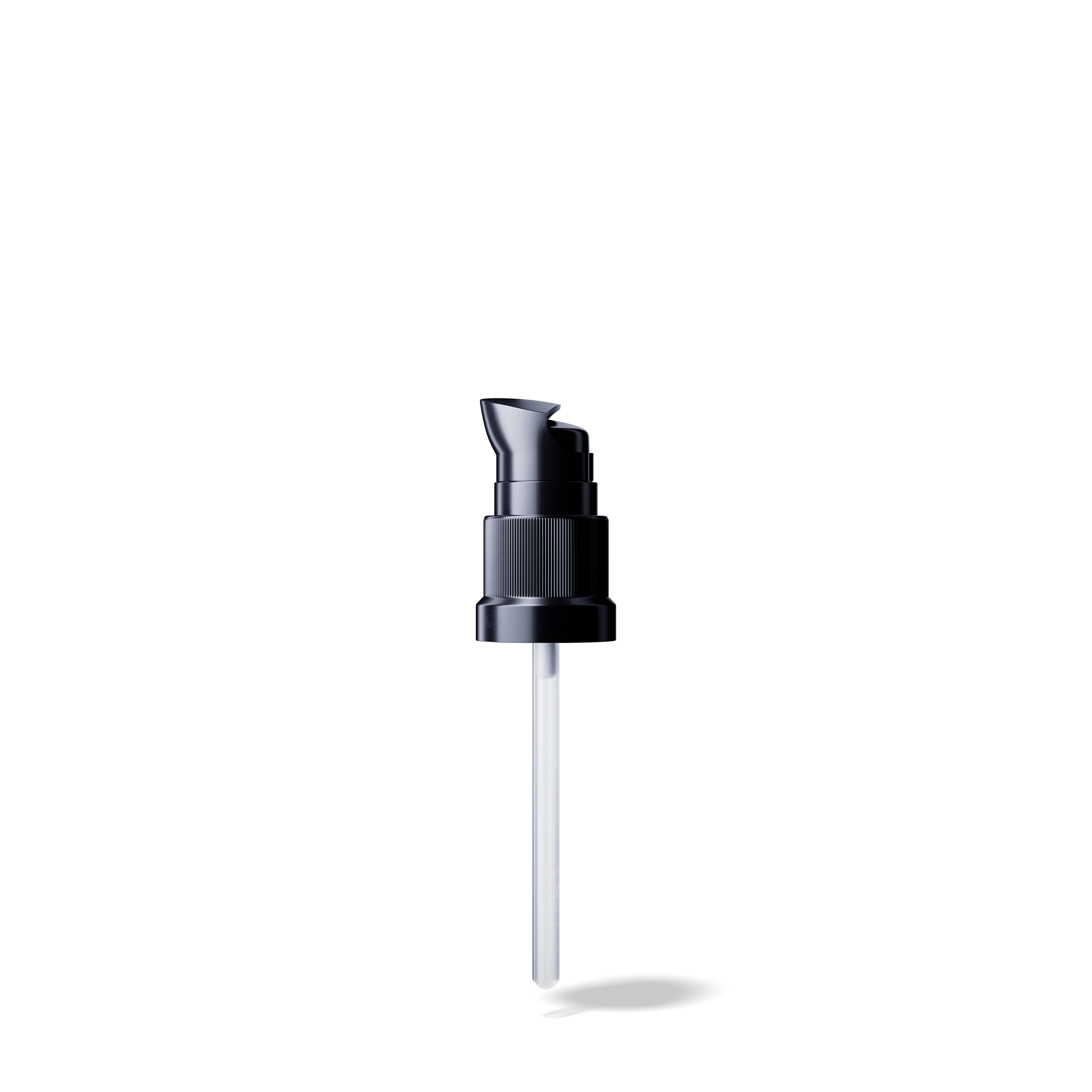 Lotion pump Metropolitan DIN18, PP, black, dose 0.15ml, black security clip (Orion 30)