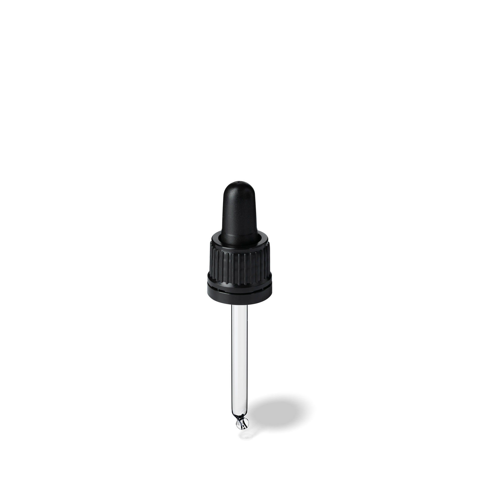 Pipette D02 black ribbed, D18, TE-b, Bulb TPEs-b 0.7, Tip bent ball 1.0, ORI10-70