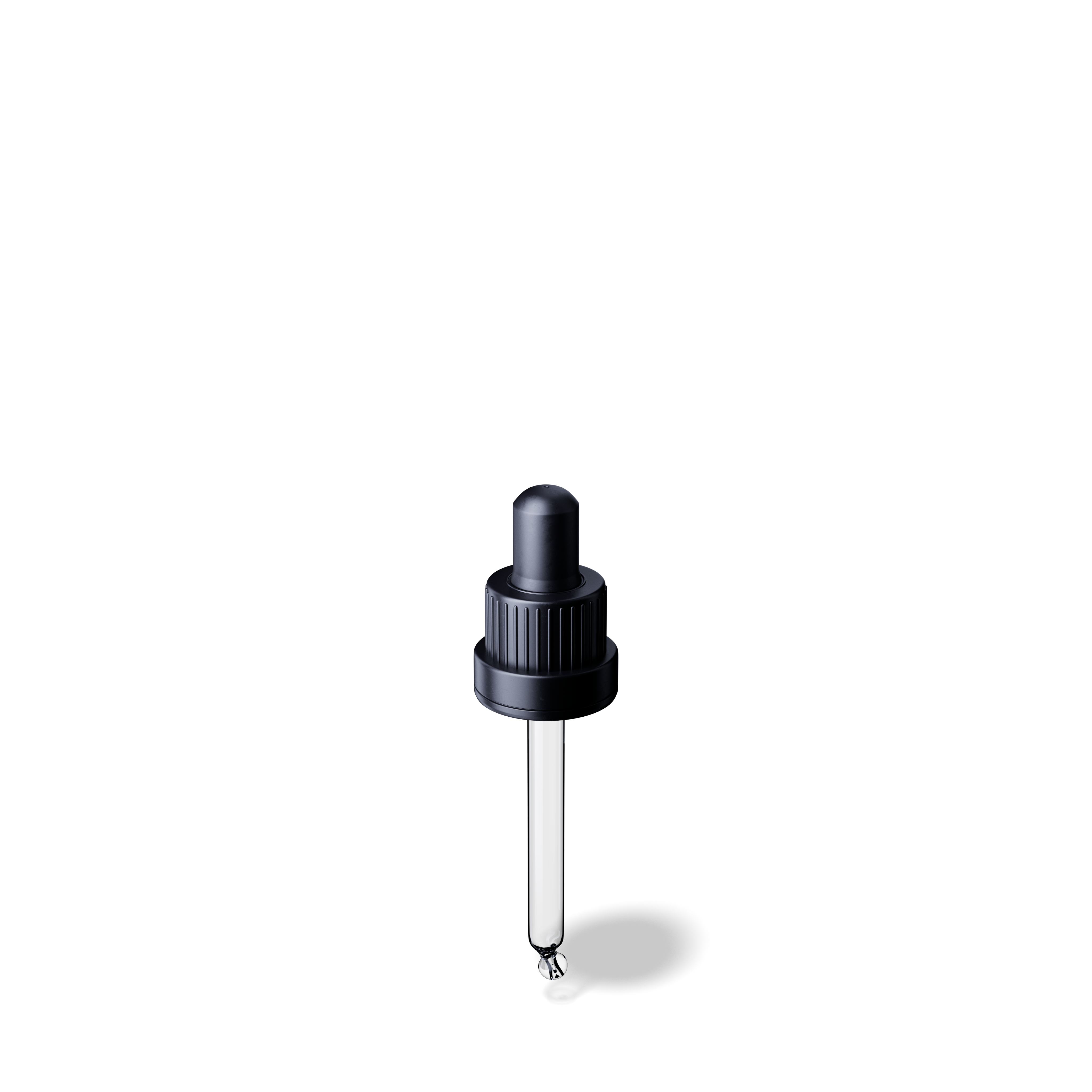 Pipette tamper evident DIN18, III, black, ribbed, bulb NBR, dose 0.7ml, bent ball tip (Orion 20)