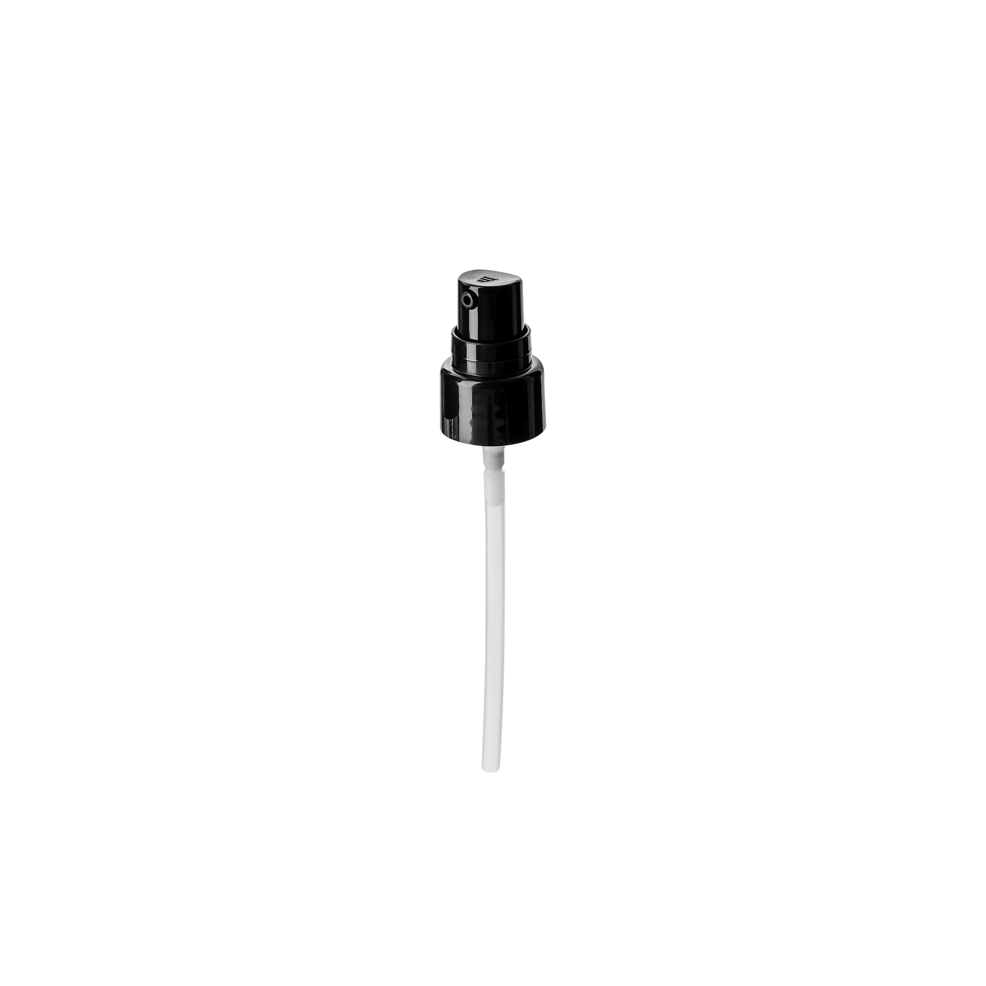 Lotion pump Sinfonia 20/410, PP, black, glossy, dose 0.10ml, black overcap (Alhena 100)