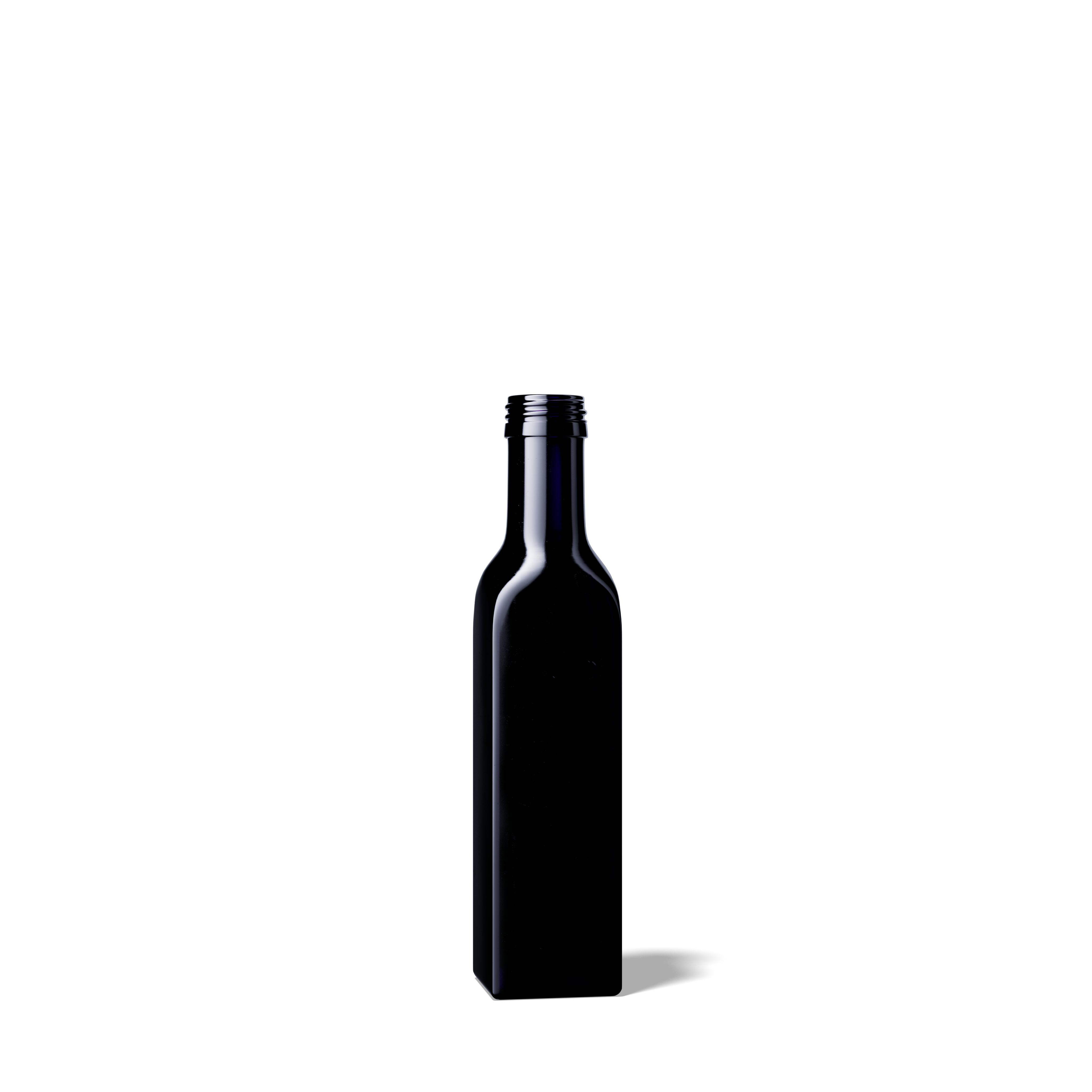 Oil bottle Castor 250ml, 31.5 STD thread, square, Miron
