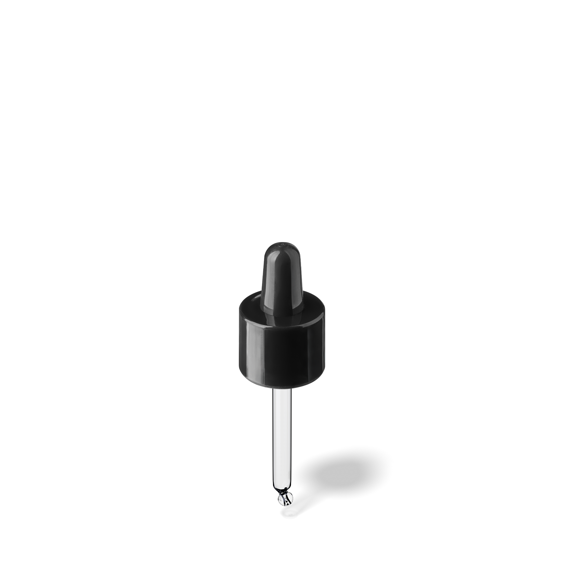 Pipette D08 black glossy, D18, TE-b, Bulb TPEs-b 0.7, Tip bent ball 1.0 (ORI10-63/GIN10)