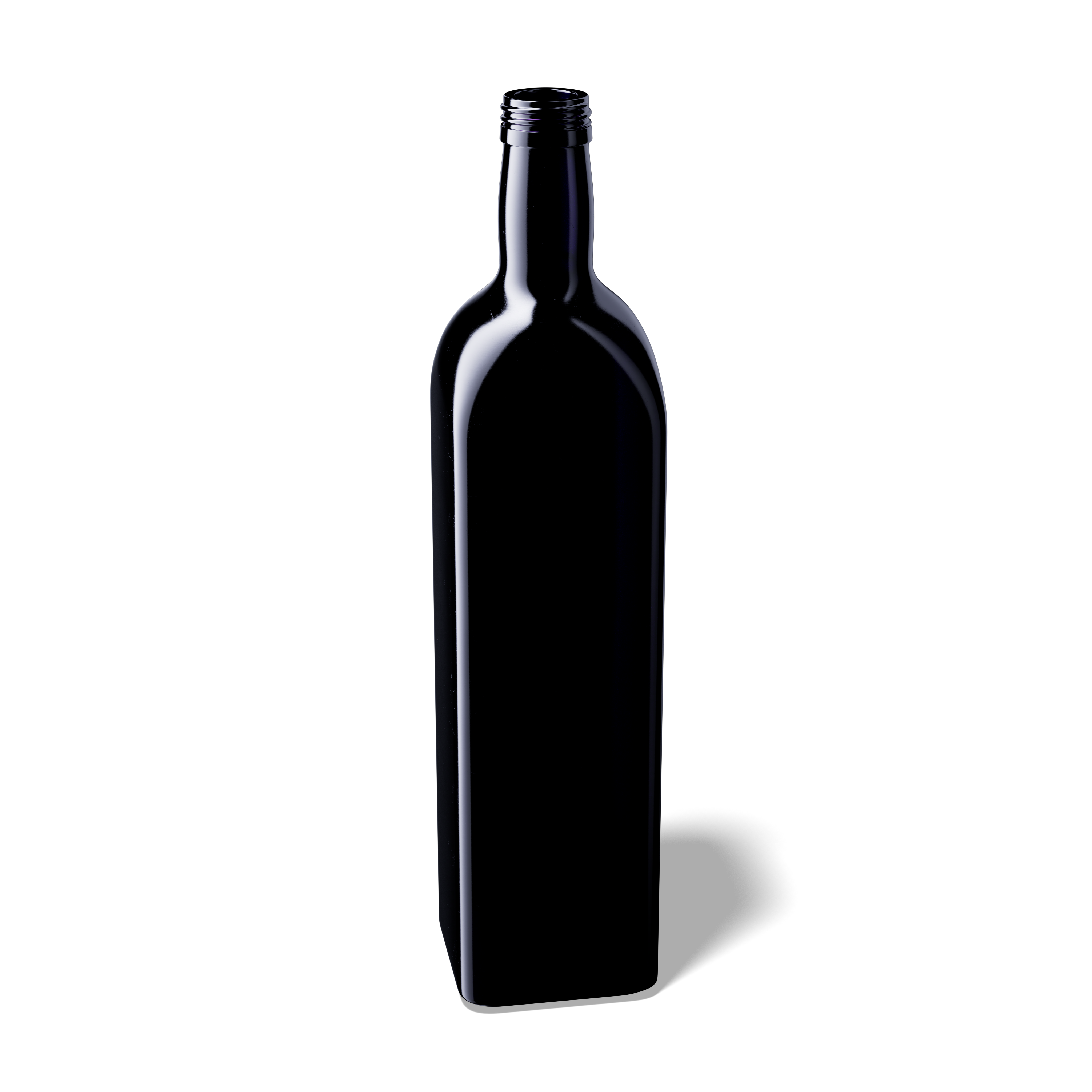Oil bottle Castor 1000ml, 31.5 STD thread, square, Miron