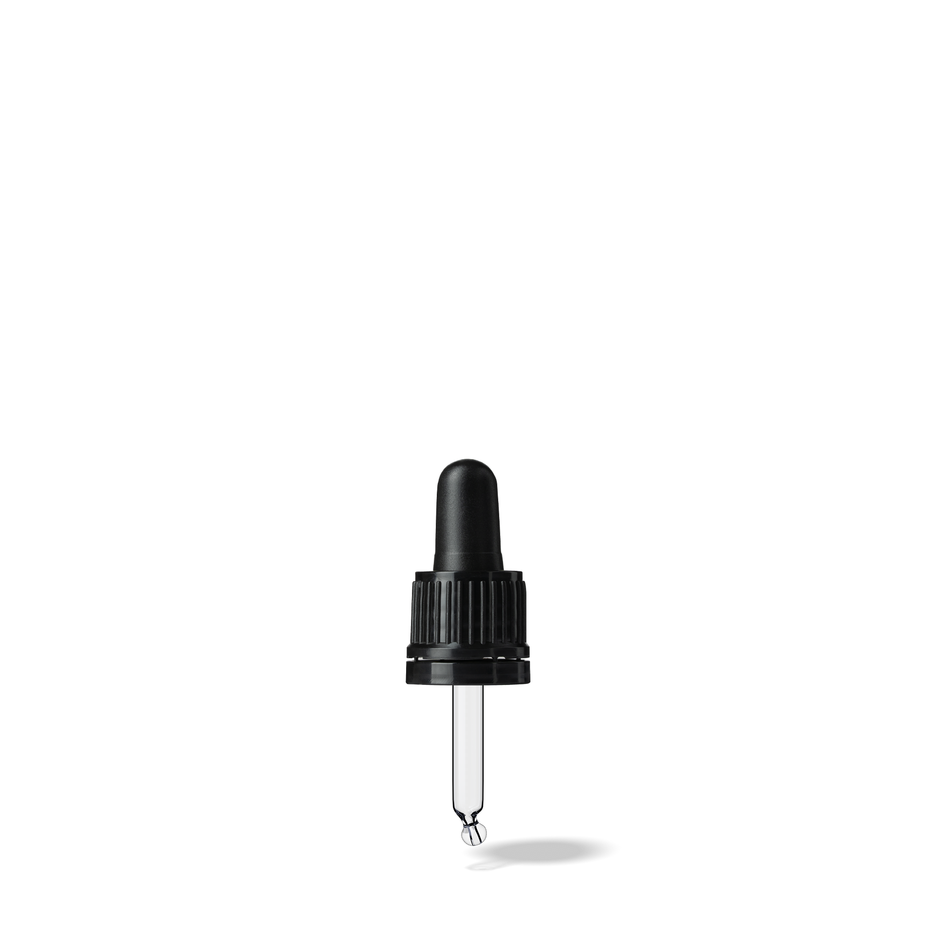 Pipette D02 black ribbed, D18, TE-b, Bulb TPEs-b 0.7, Tip bent ball 1.0, ORI5/GIN5