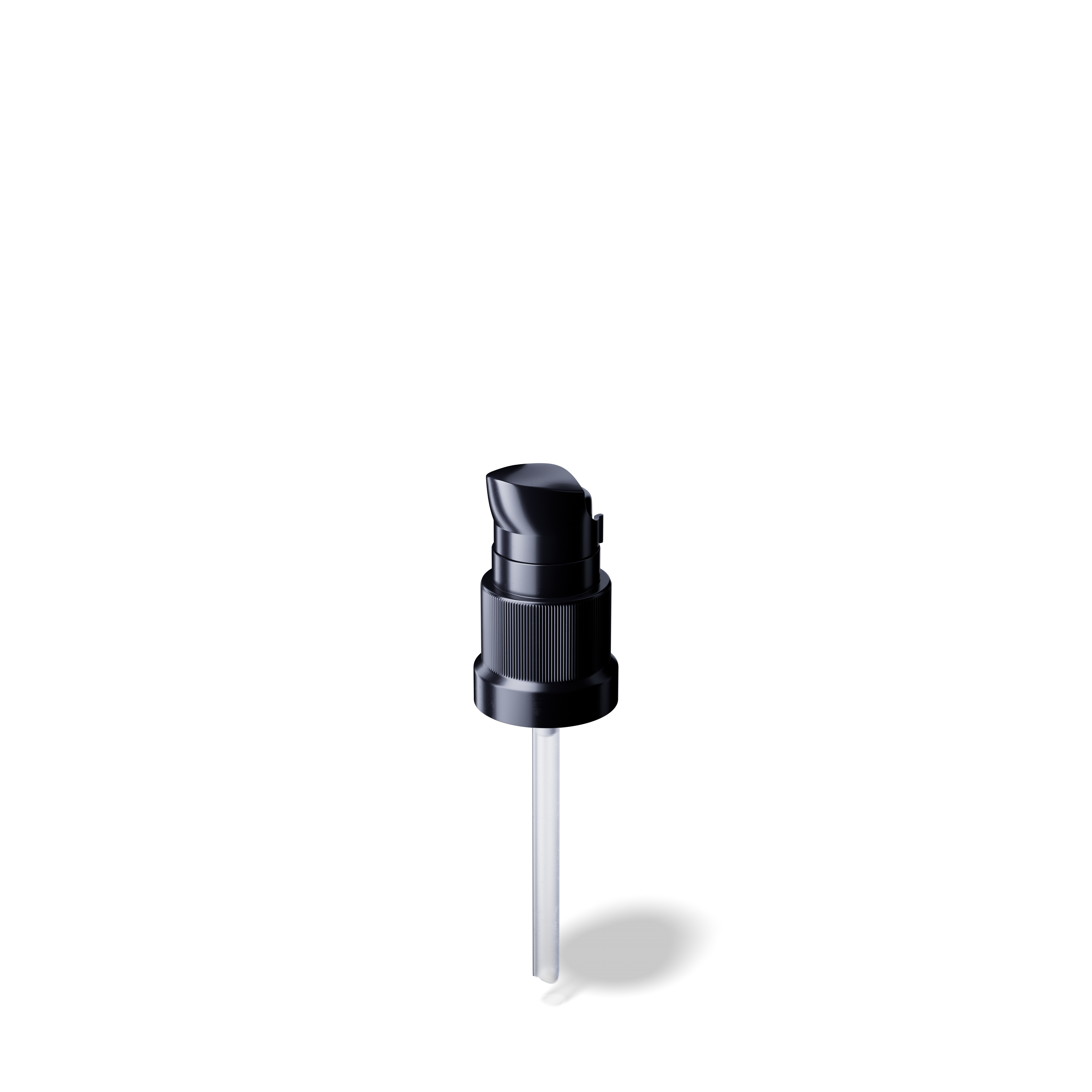 Lotion pump Metropolitan DIN18, PP, black, dose 0.15ml, black security clip (Orion 20)