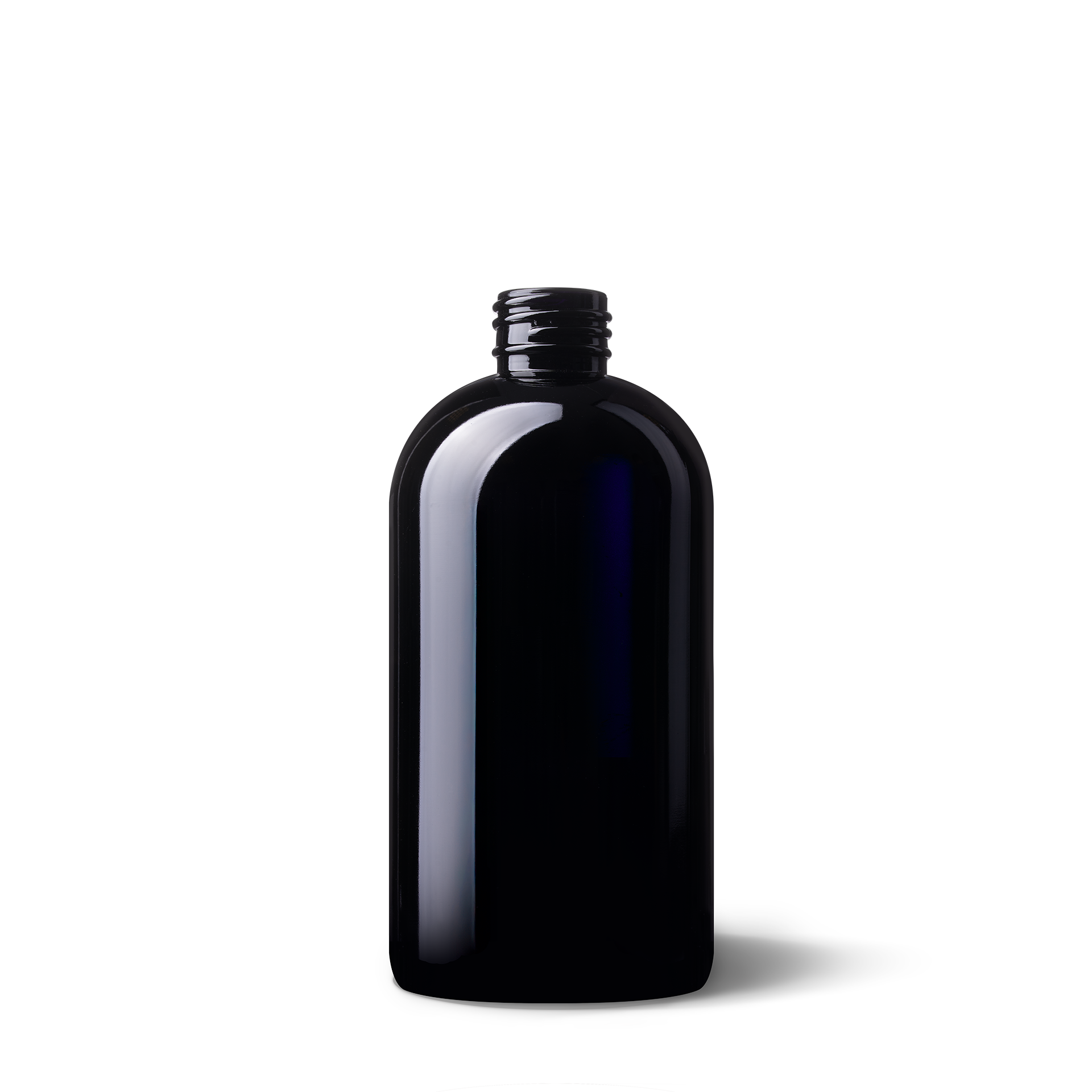 Cosmetic bottle Capella 250ml, 24/410, anti rotation nocks, Miron Cosmetic bottle Capella 250ml, 24/410, anti rotation nocks, Miron
