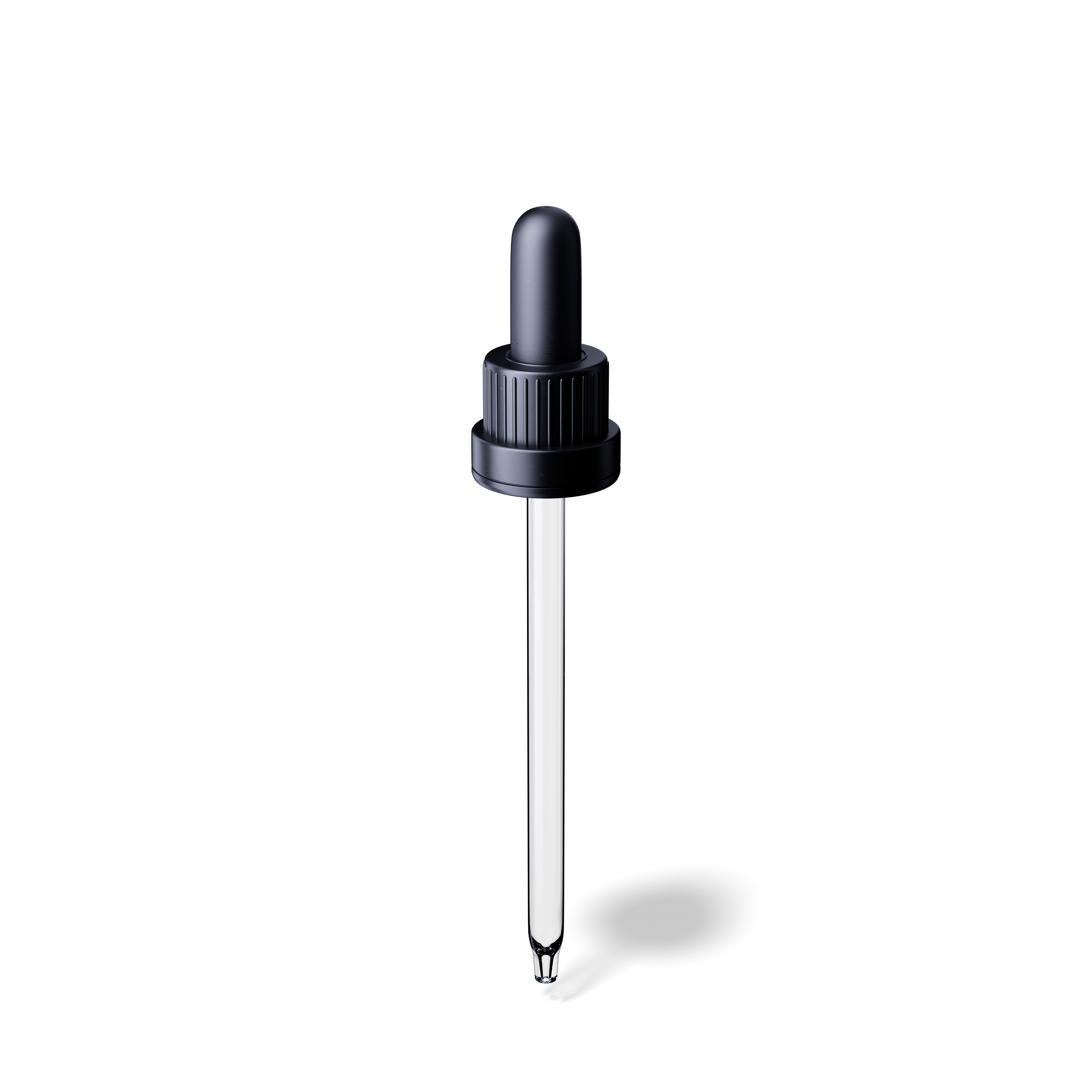 Pipette tamper evident DIN18, III, black, ribbed, bulb NBR, dose 1.0ml, conical tip (Orion 60)
