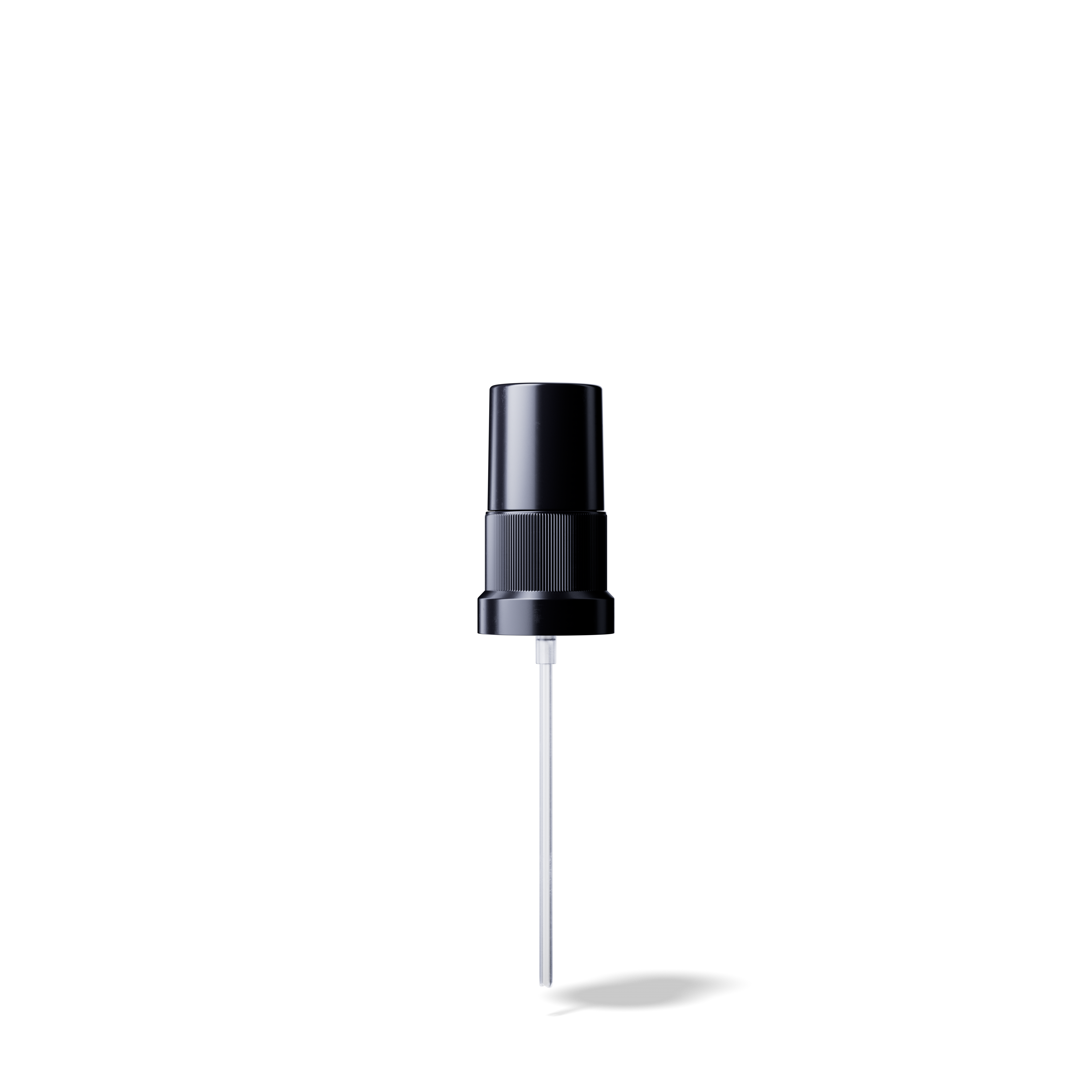 Mist sprayer Classic, DIN18, PP, black, ribbed, dose 0.14ml, black dot, black overcap (Orion 100)