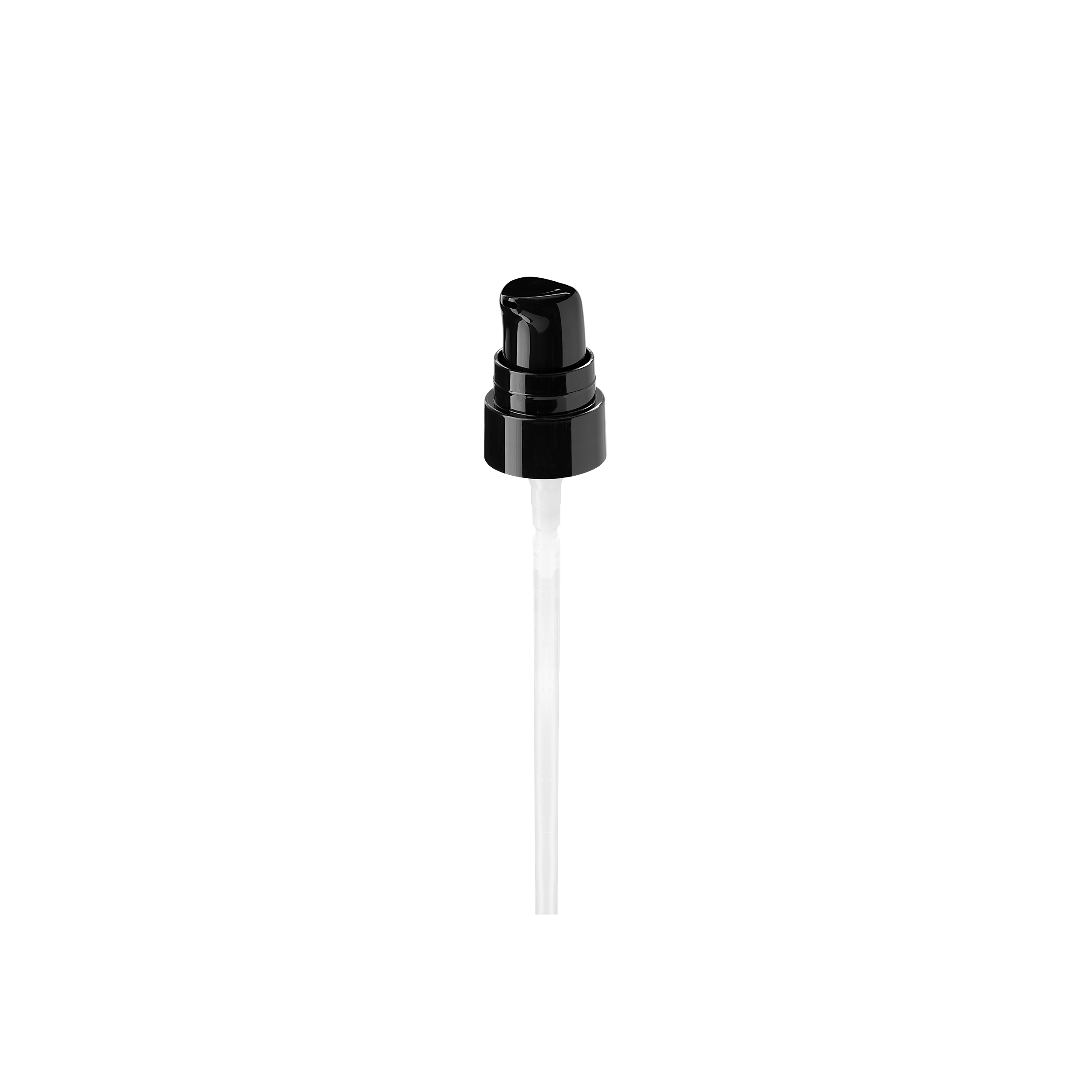 Lotion pump Sinfonia 18/400, PP, black, glossy finish, dose 0.10ml, black overcap (Mira 30)    Lotion pump Sinfonia 18/400, PP, black, glossy finish, dose 0.10ml, black overcap (Mira 30)