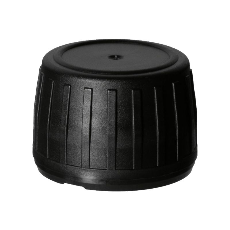 Screw cap tamper evident PP28, III, PP, black, white PE inlay (Aquarius)