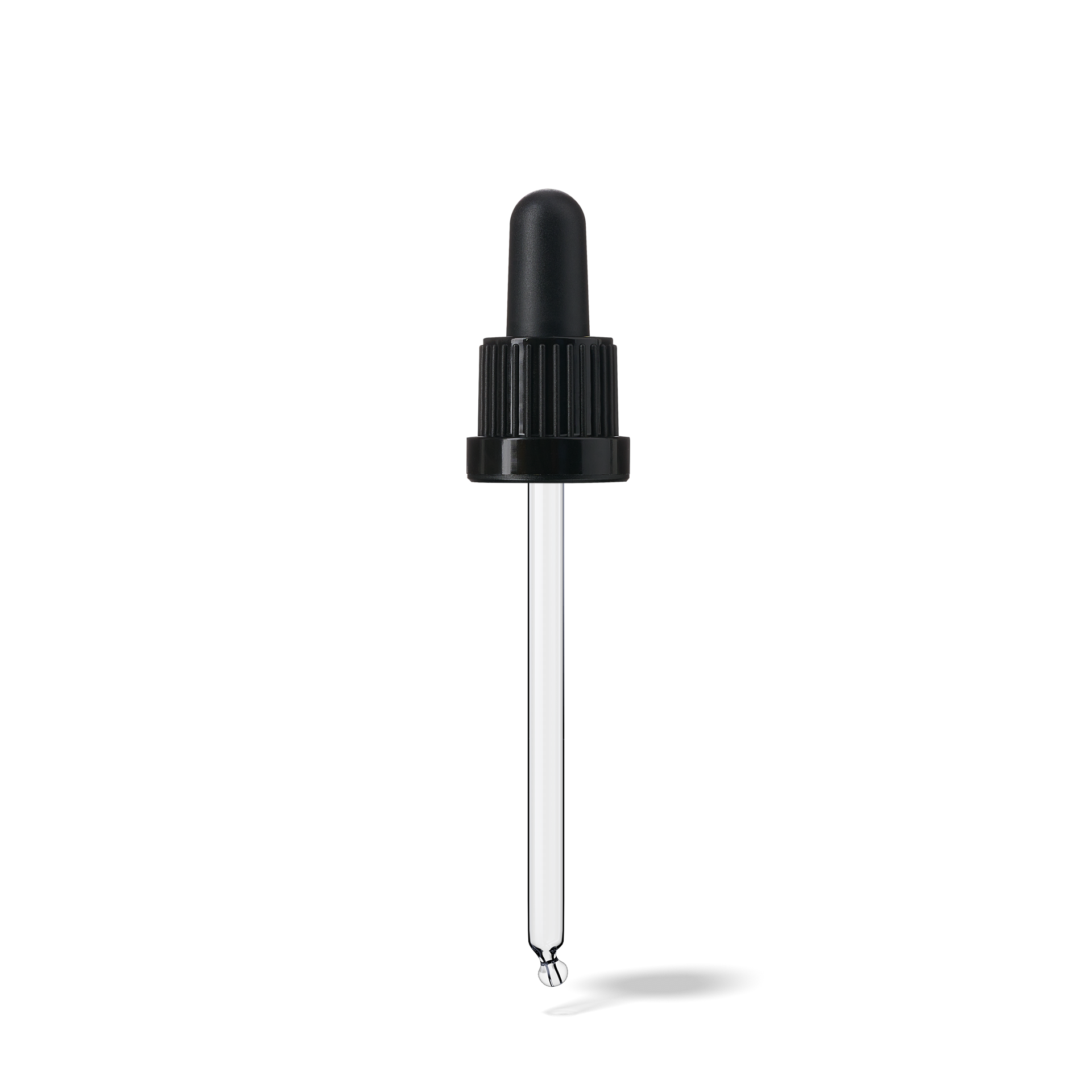 Pipette D03 black ribbed, D18, TE-b, Bulb TPEs-b 0.7, Tip bent ball 1.0, ORI30/GIN30
