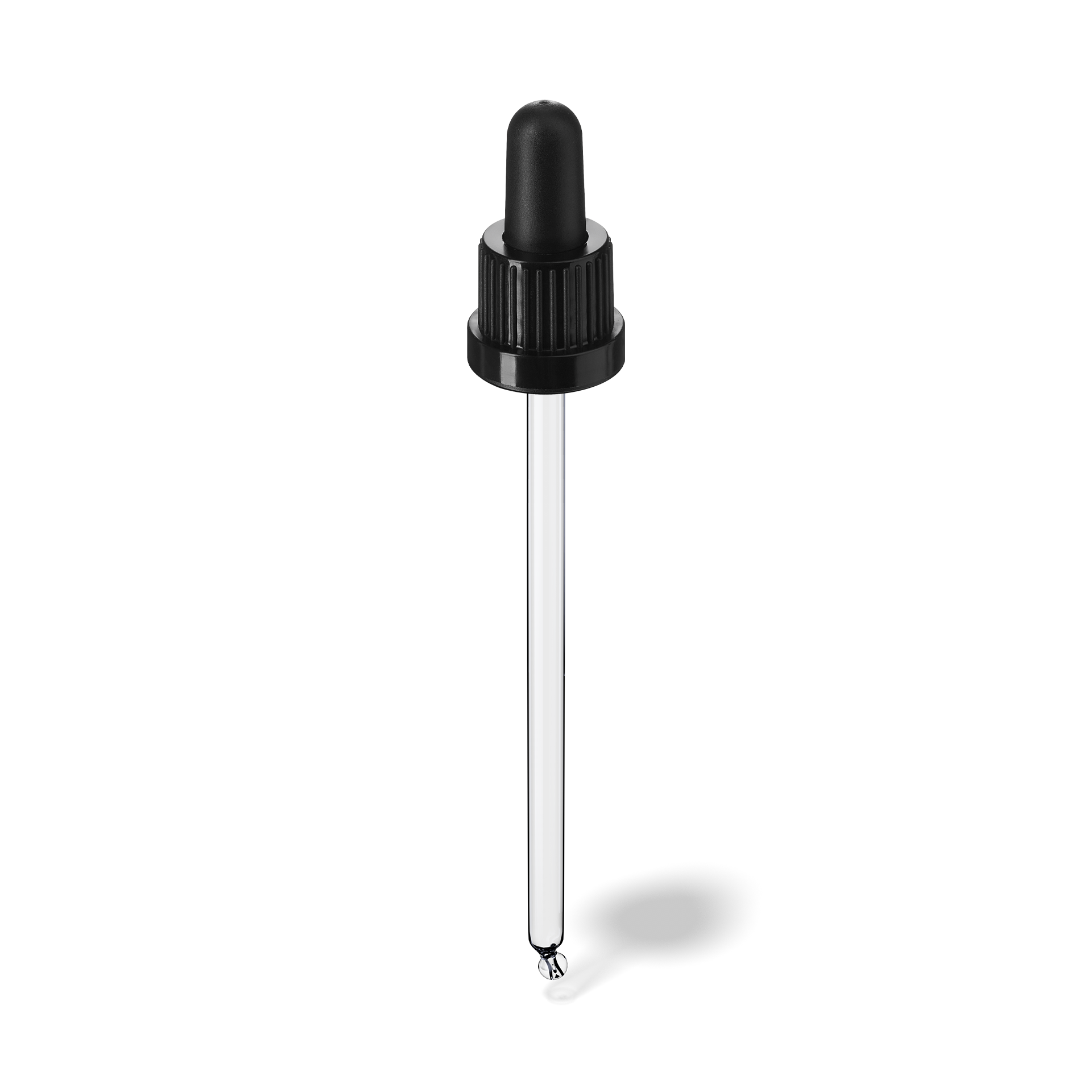 Pipette D03 black ribbed, D18, TE-b, Bulb TPEs-b 1.0, Tip bent ball 1.0, ORI100