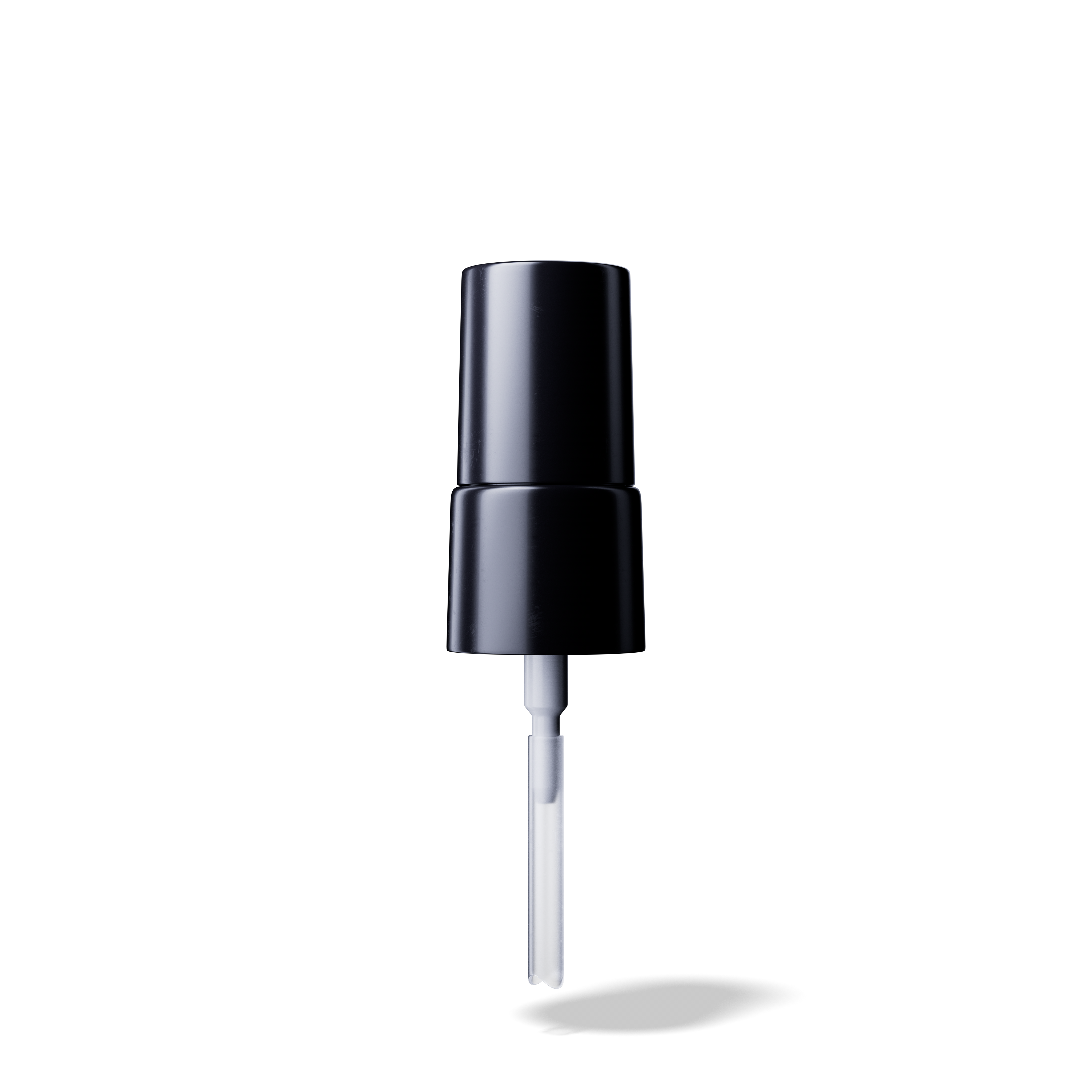 Lotion pump Sinfonia 18/415, PP black, glossy finish, dose 0.10ml, black overcap (Virgo 15)
