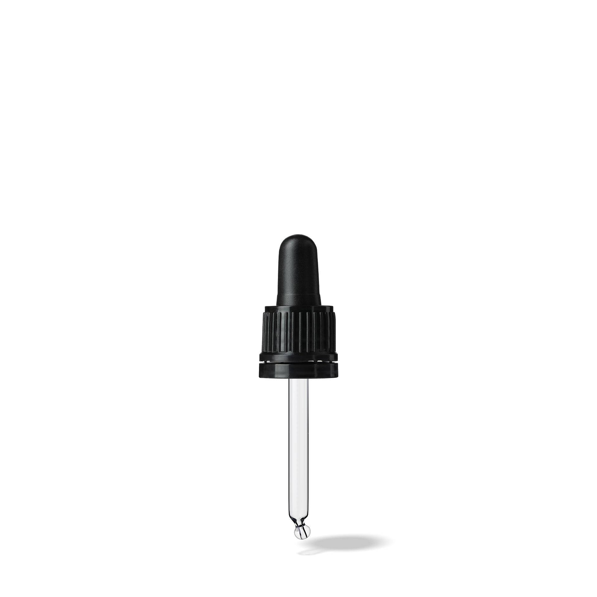 Pipette D02 black ribbed, D18, TE-b, Bulb TPEs-b 0.7, Tip bent ball 1.0, ORI10-70