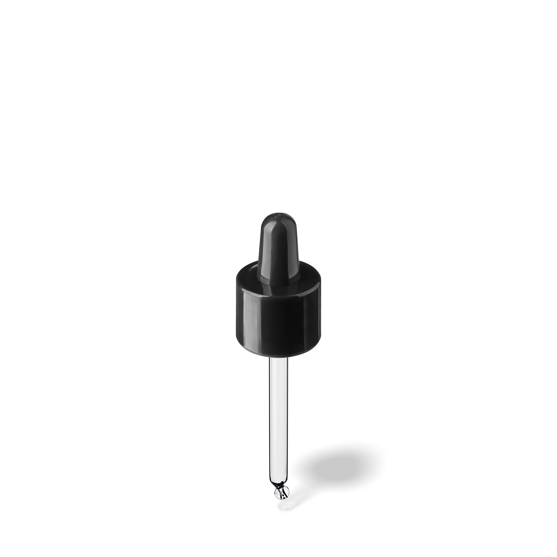 Pipette D08 black glossy, D18, TE-b, Bulb TPEs-b 0.7, Tip bent ball 1.0 (ORI20/GIN20)