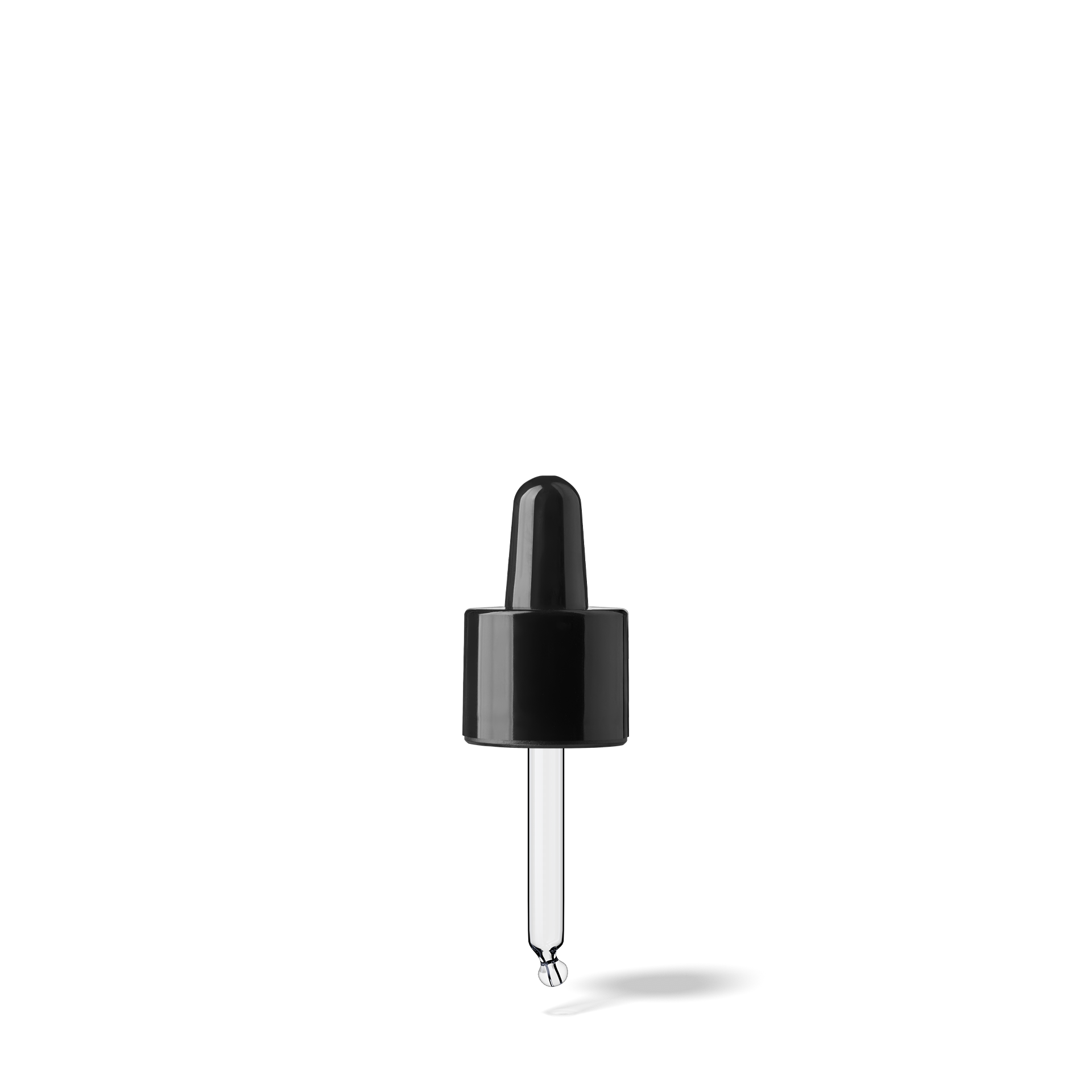 Pipette D08 black glossy, D18, TE-b, Bulb TPEs-b 0.7, Tip bent ball 1.0 (ORI10-63/GIN10)