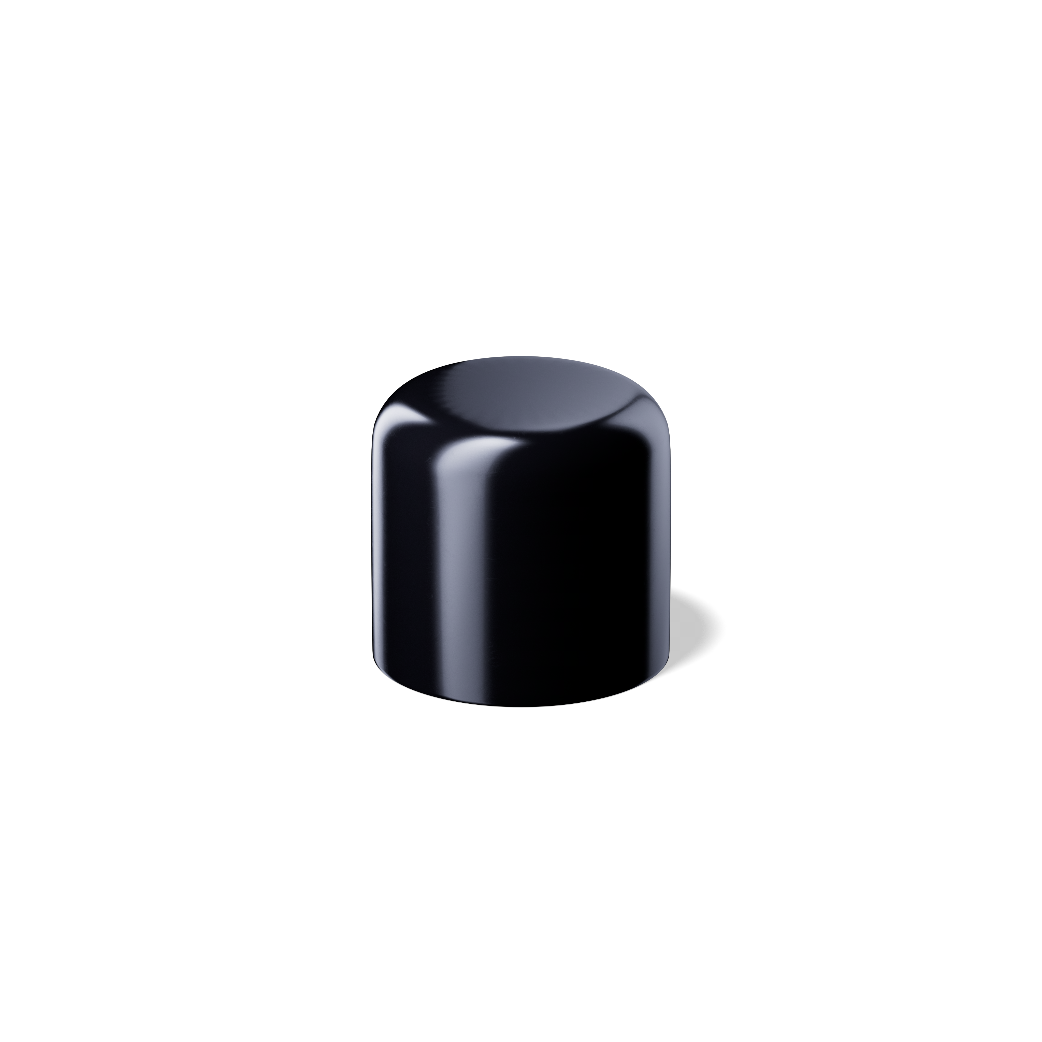 Screw cap DIN18, Urea, black, semi-glossy finish, violet Phan inlay (Orion) Screw cap DIN18, Urea, black, semi-glossy finish, violet Phan inlay (Orion)