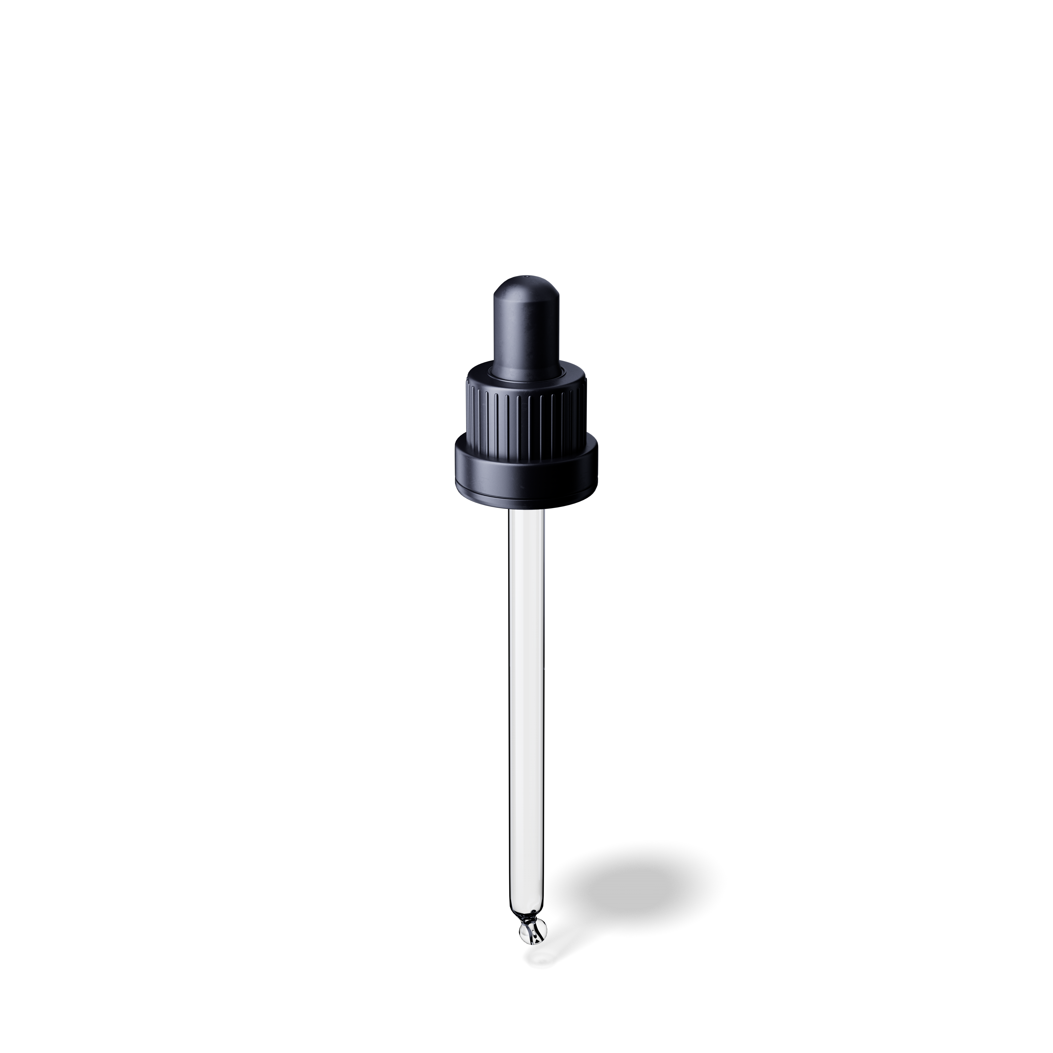 Pipette tamper evident DIN18, III, black, ribbed, bulb NBR, dose 0.7ml, bent ball tip (Orion 50)