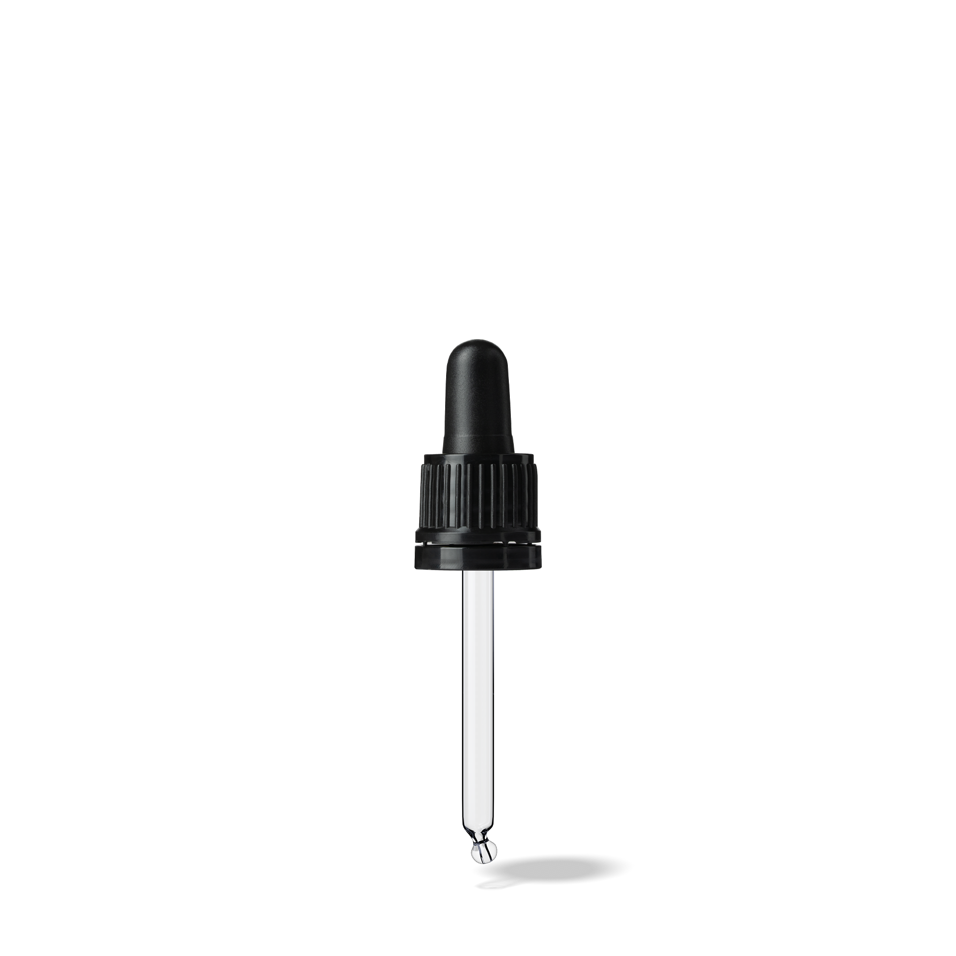 Pipette D02 black ribbed, D18, TE-b, Bulb TPEs-b 0.7, Tip bent ball 1.0, ORI20/GIN20