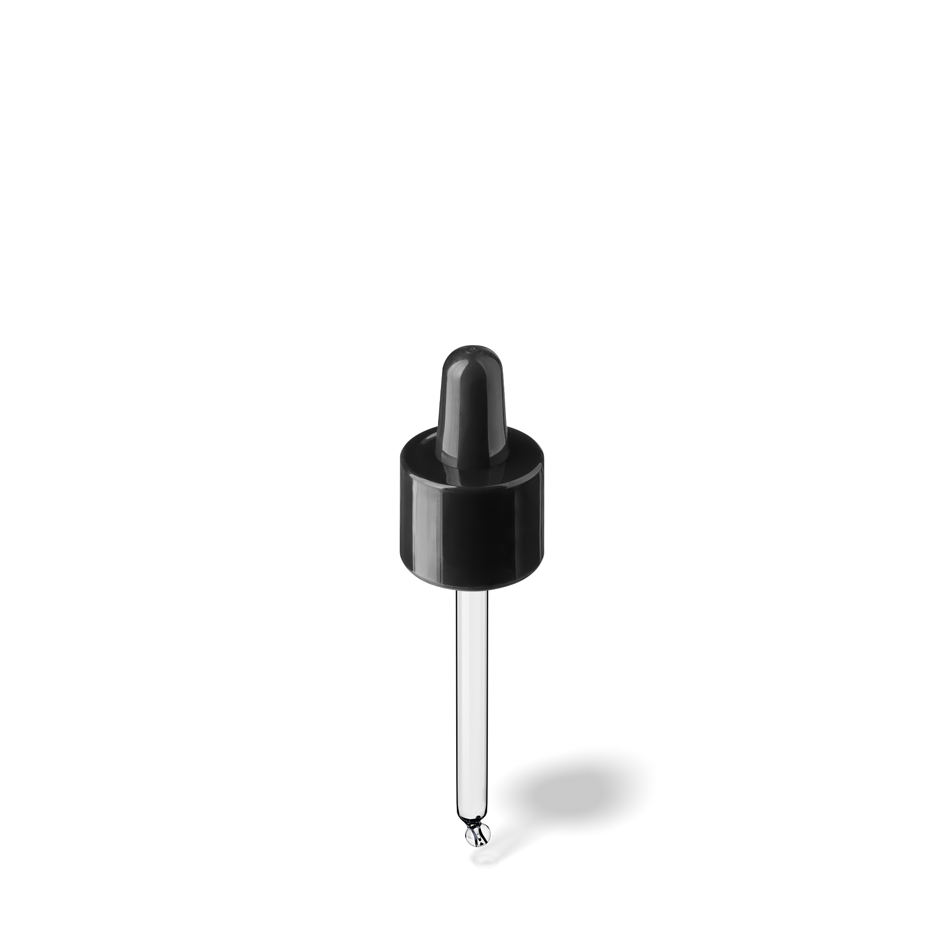 Pipette D08 black glossy, D18, TE-b, Bulb TPEs-b 0.7, Tip bent ball 1.0 (ORI30/GIN30)