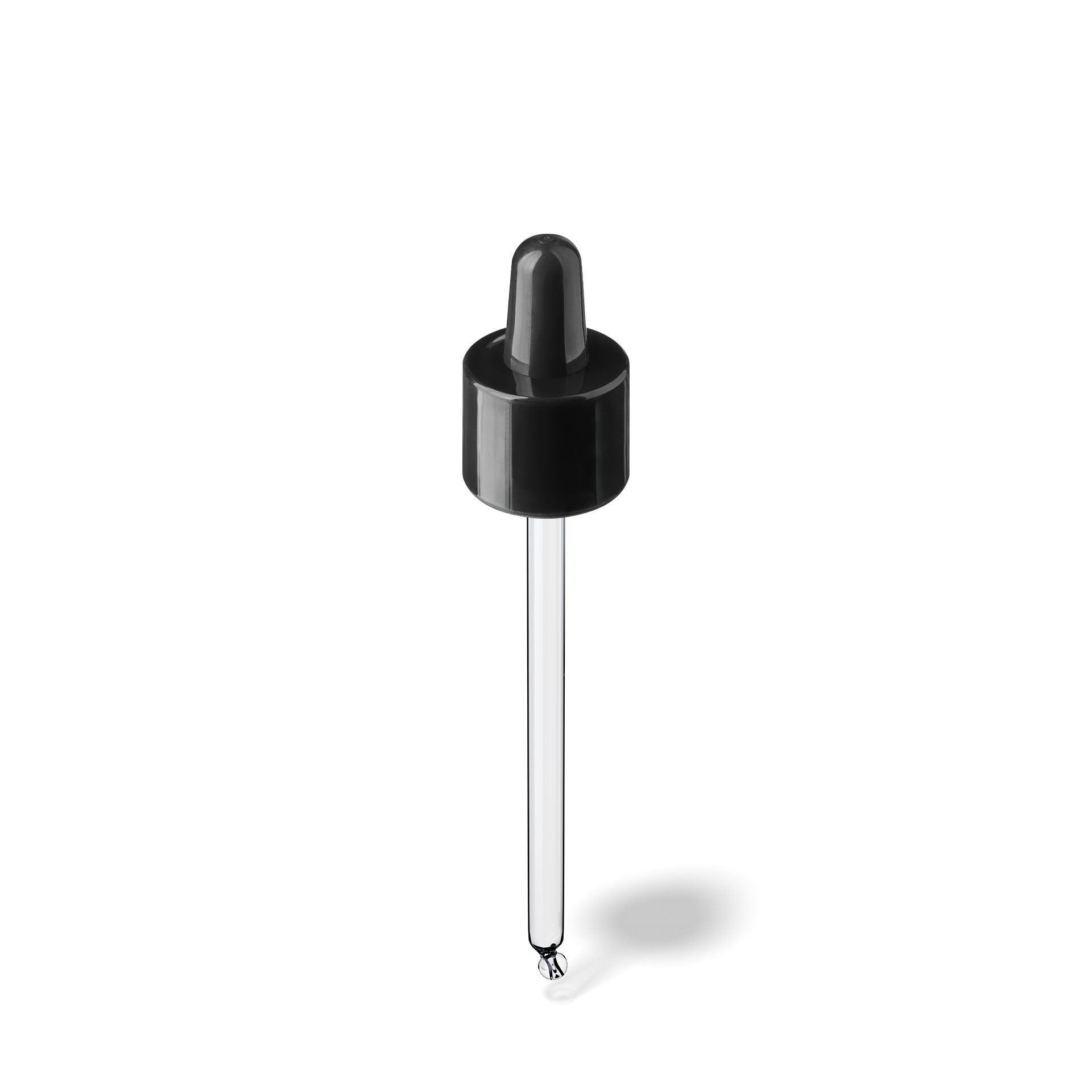 Pipette D08 black glossy, D18, TE-b, Bulb TPEs-b 0.7, Tip bent ball 1.0 (ORI50/60-106)