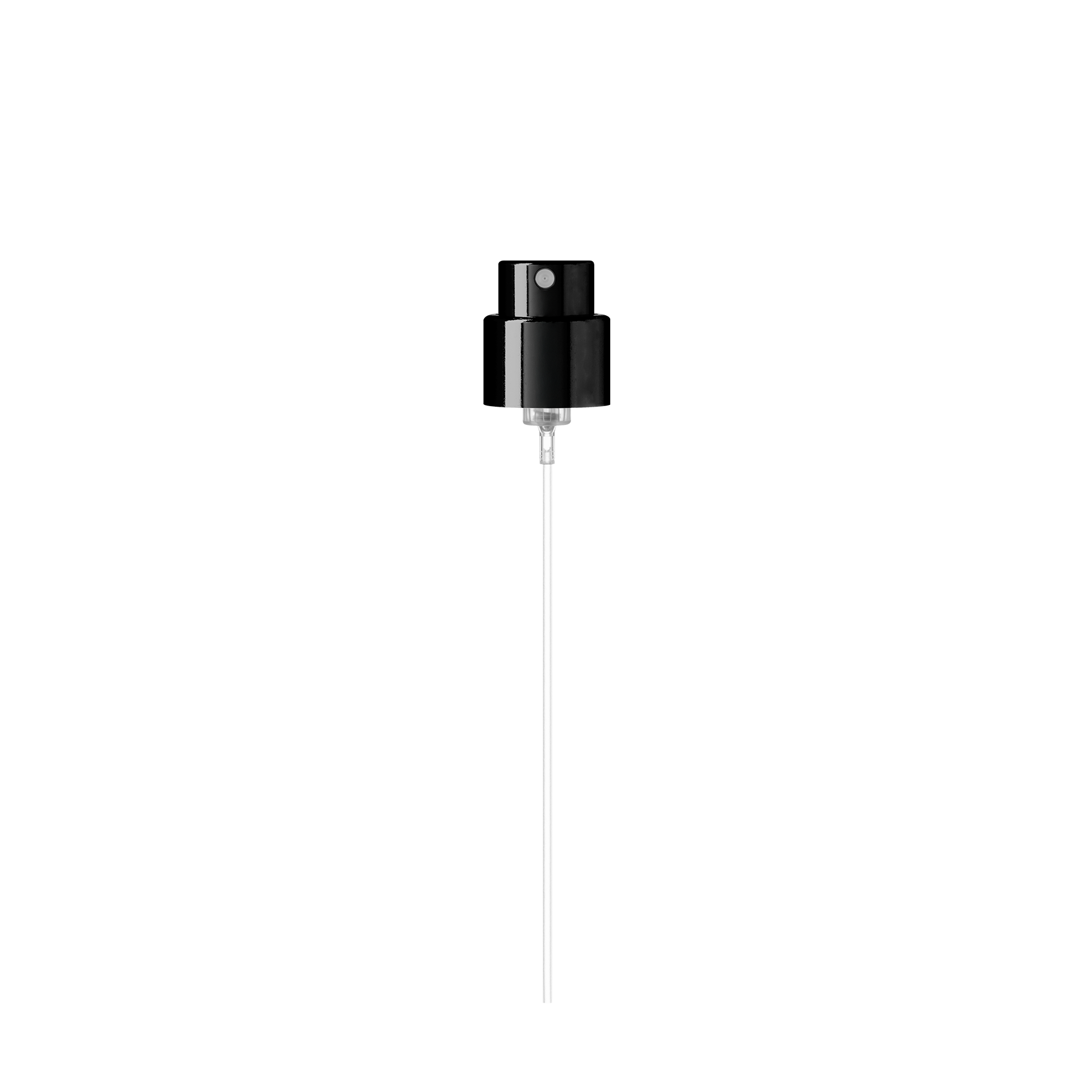 Spray cap Precious 18/400, aluminum, glossy black, dose 0.07ml (Mira 30)