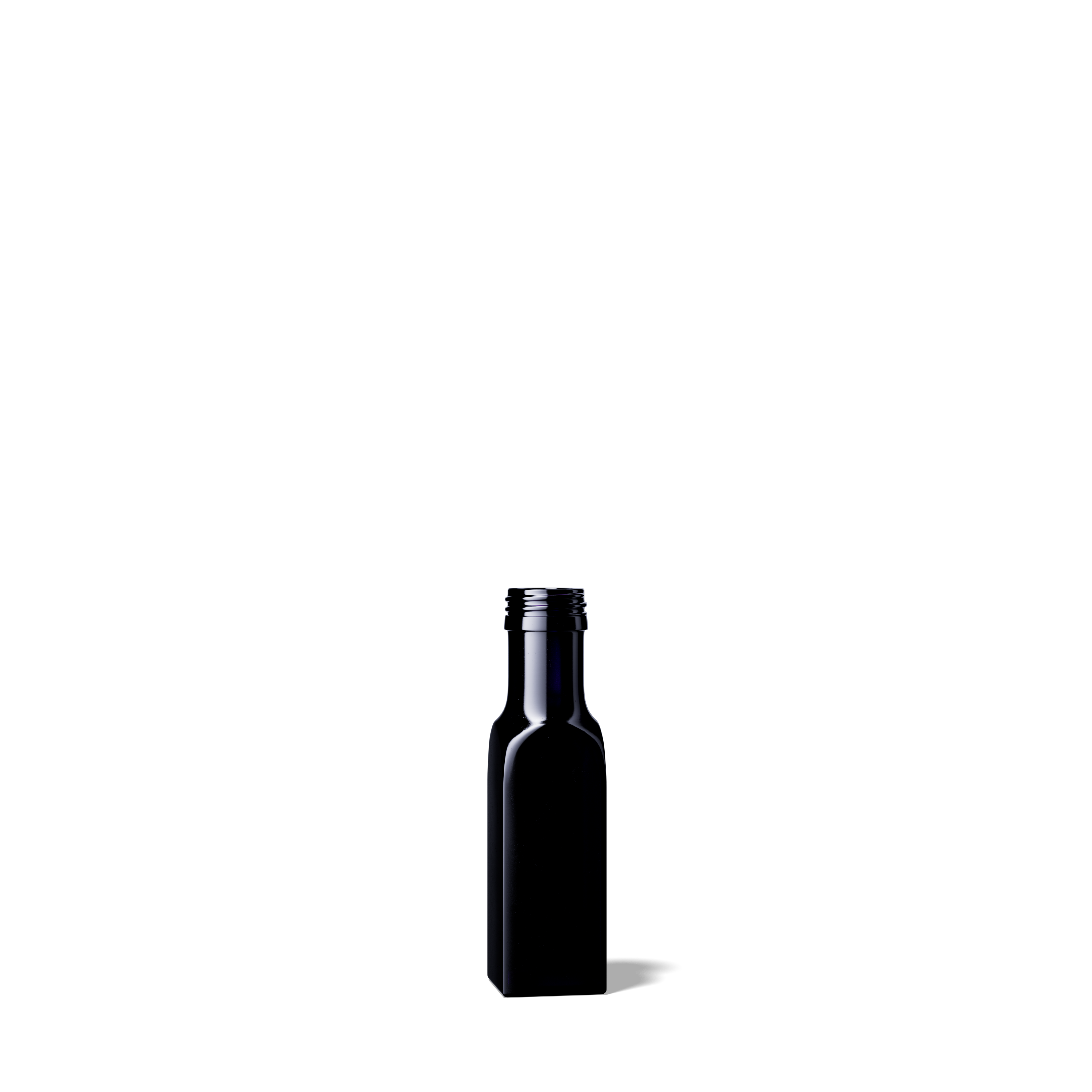 Oil bottle Castor 100ml, 31.5 STD thread, square, Miron