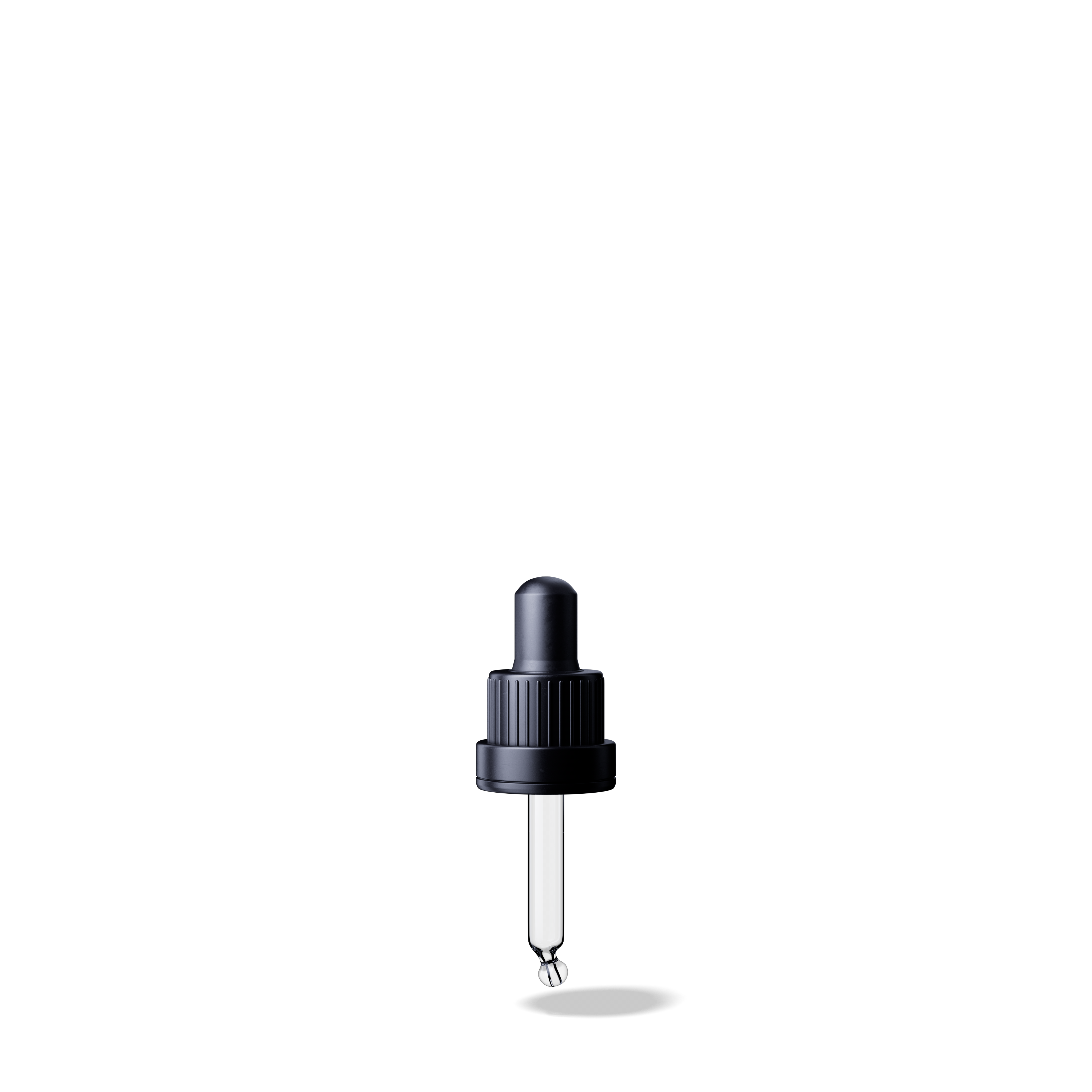 Pipette tamper evident DIN18, III, black, ribbed, bulb NBR, dose 0.7ml, bent ball tip (Orion 5)