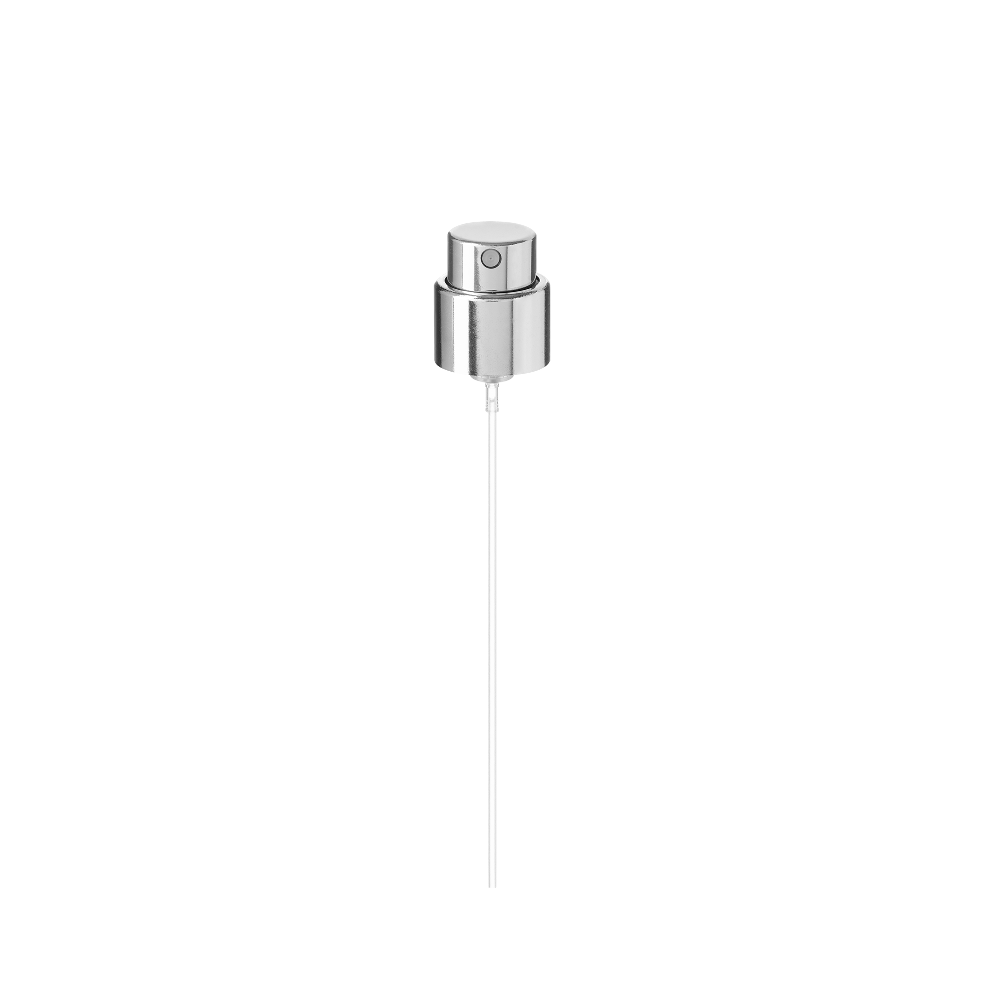 Spray cap Precious 18/400, aluminum, glossy silver, dose 0.07ml (Willow 30)