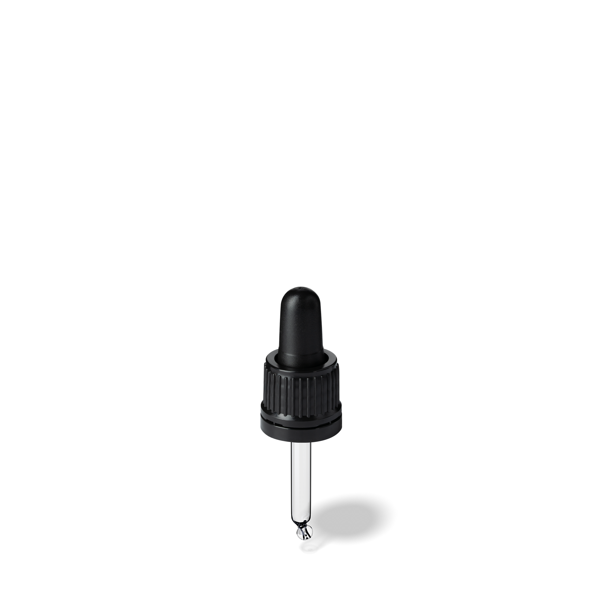 Pipette D02 black ribbed, D18, TE-b, Bulb TPEs-b 0.7, Tip bent ball 1.0, ORI5/GIN5