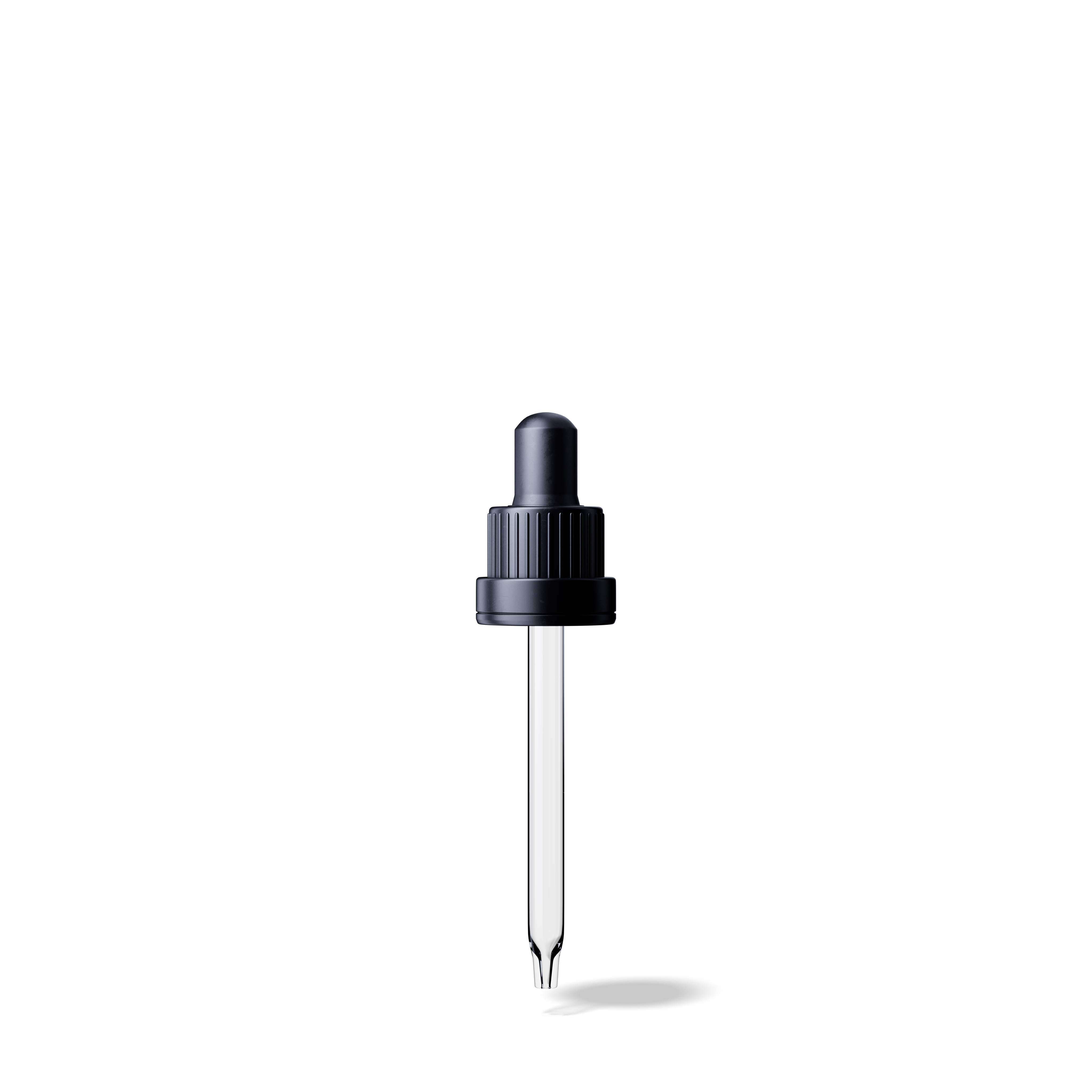 Pipette tamper evident DIN18, III, black, ribbed, bulb NBR, dose 0.7ml, conical tip (Orion 30)