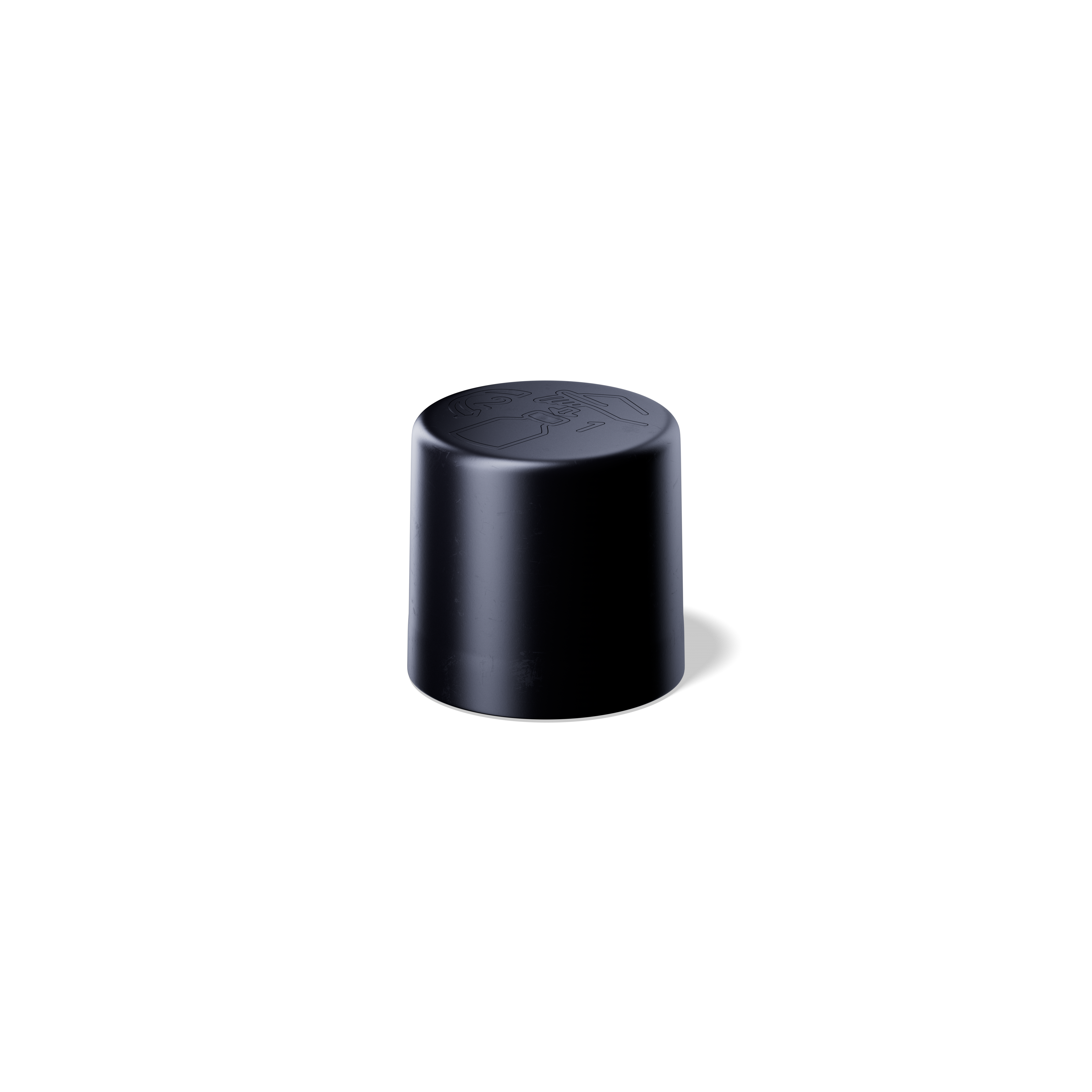Screw cap child-tamper evident series II, DIN18, PP/PEHD, black, natural pourer PELD (Orion)
