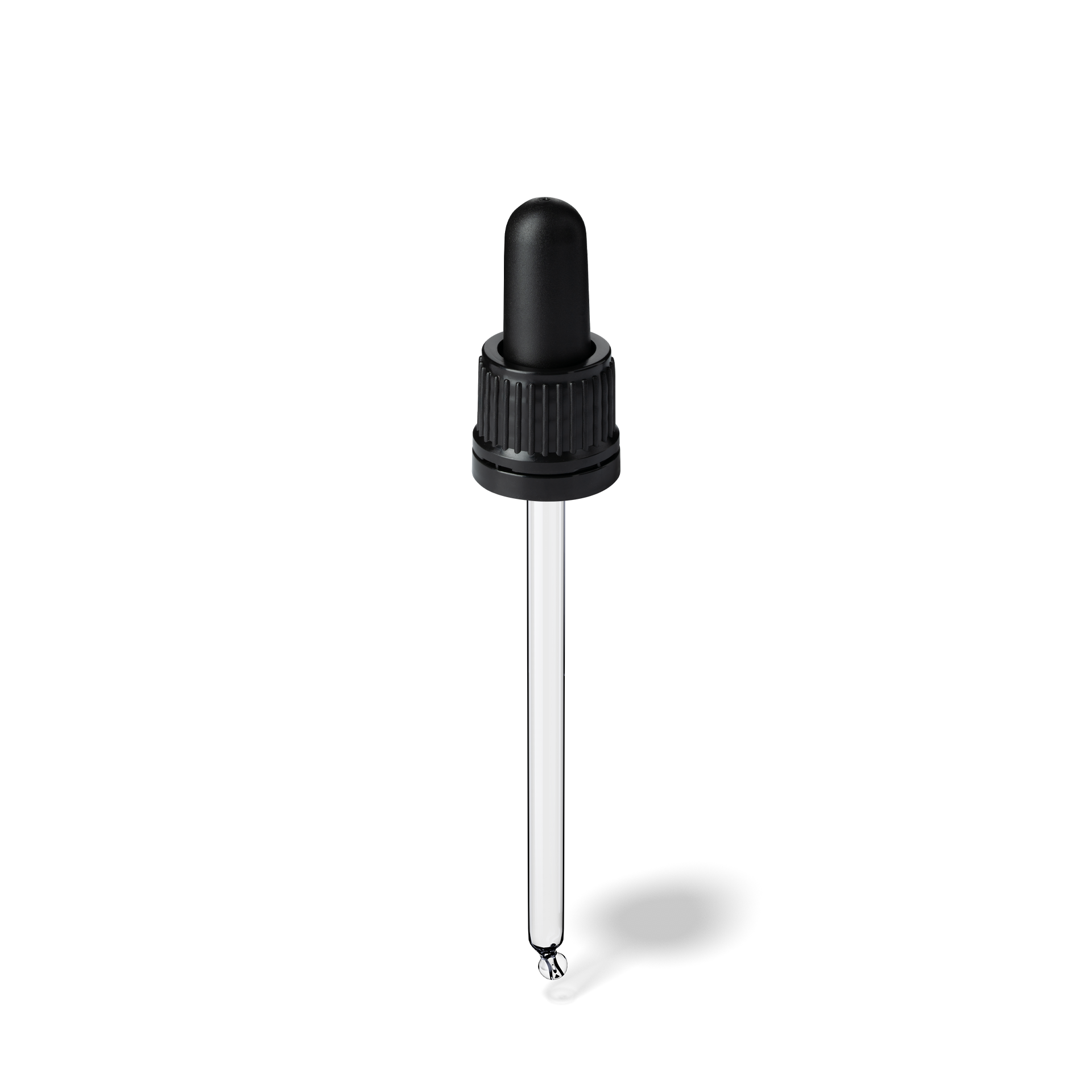 Pipette D02 black ribbed, D18, TE-b, Bulb TPEs-b 1.0, Tip bent ball 1.0, ORI60-111/GIN100