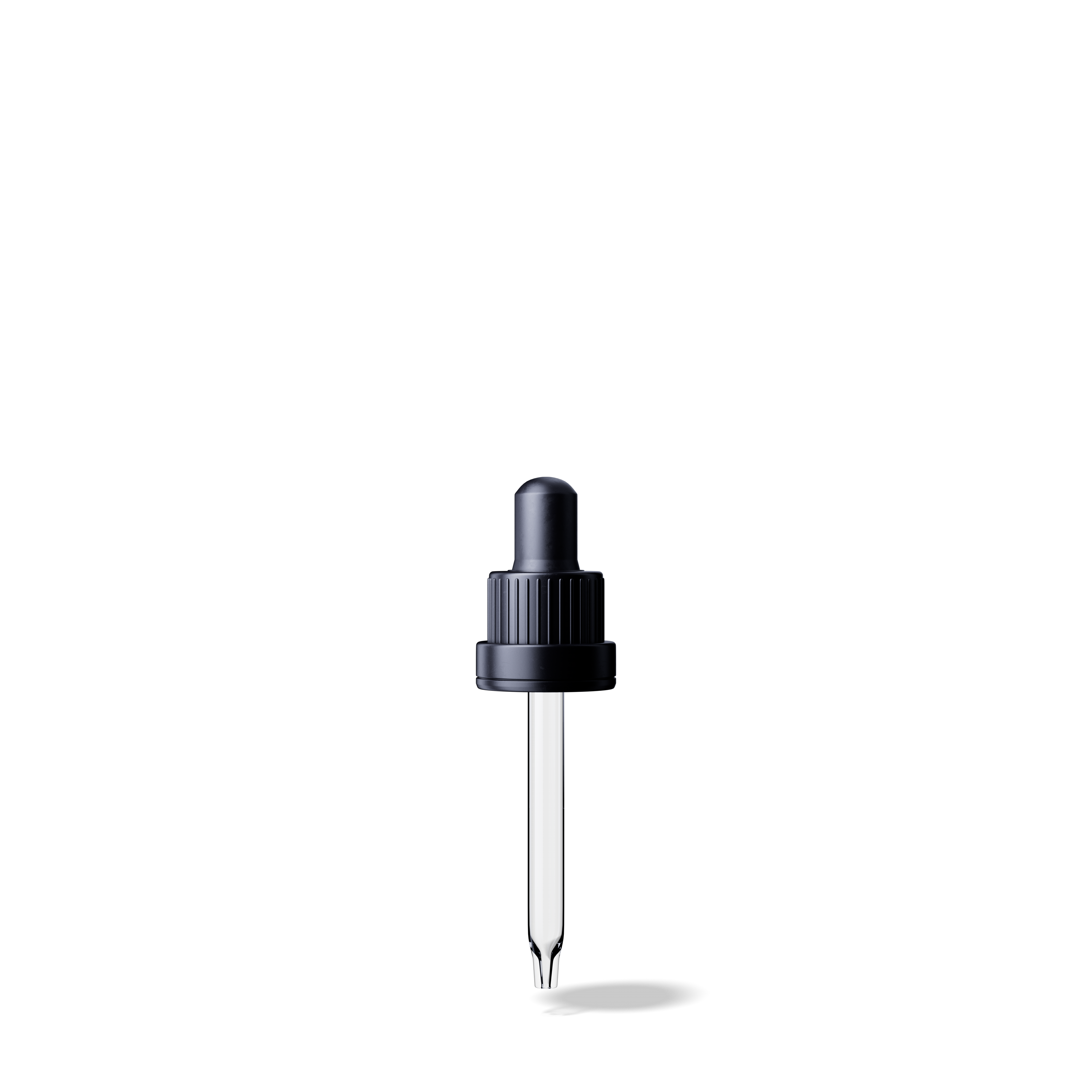 Pipette tamper evident DIN18, III, black, ribbed, bulb NBR, dose 0.7ml, conical tip (Orion 15)