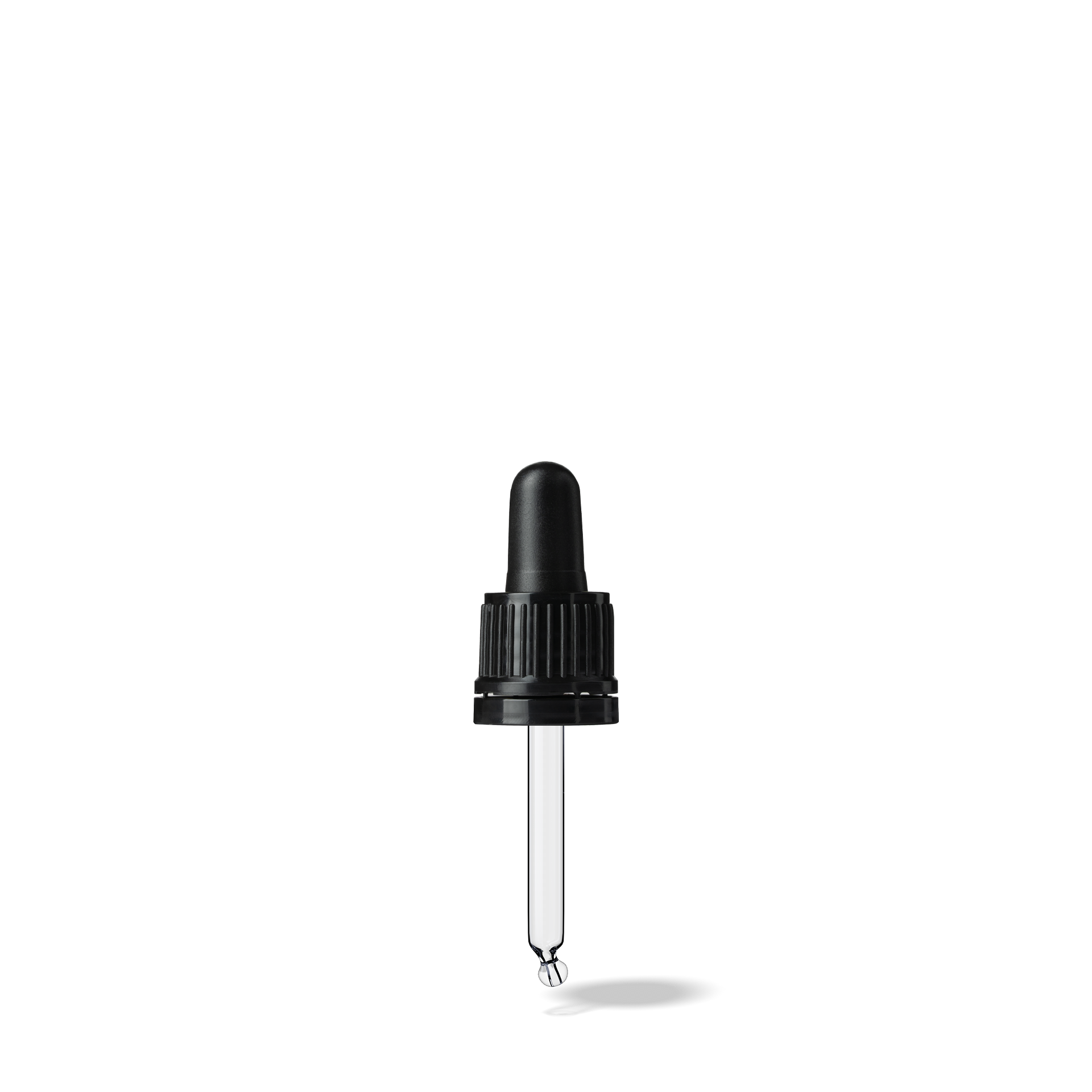 Pipette D02 black ribbed, D18, TE-b, Bulb TPEs-b 0.7, Tip bent ball 1.0, ORI10-63/GIN10 Pipette D02 black ribbed, D18, TE-b, Bulb TPEs-b 0.7, Tip bent ball 1.0, ORI10-63/GIN10