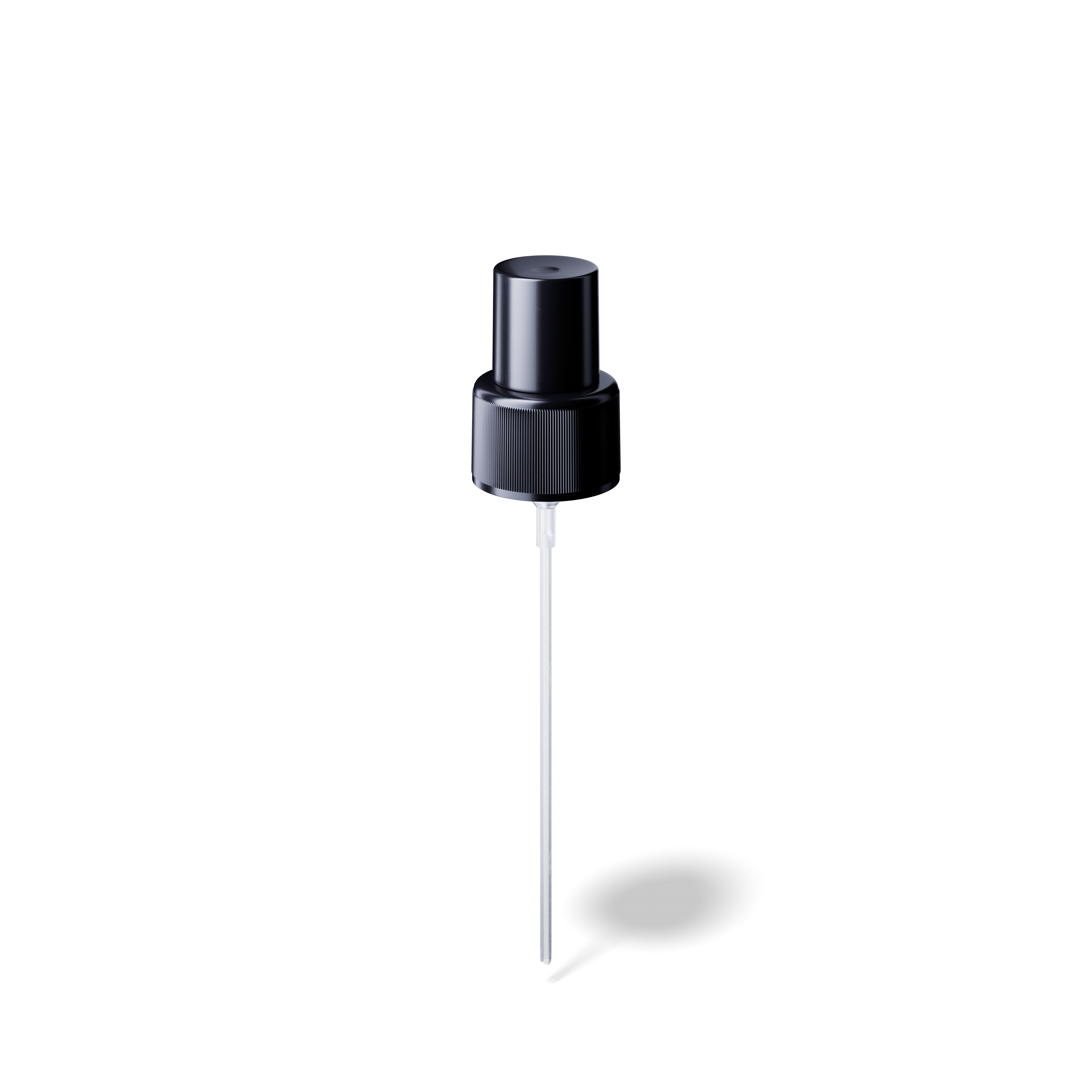 Mist sprayer Classic 24/410, PP, black, ribbed, dose 0.14ml, black overcap (Draco 120)