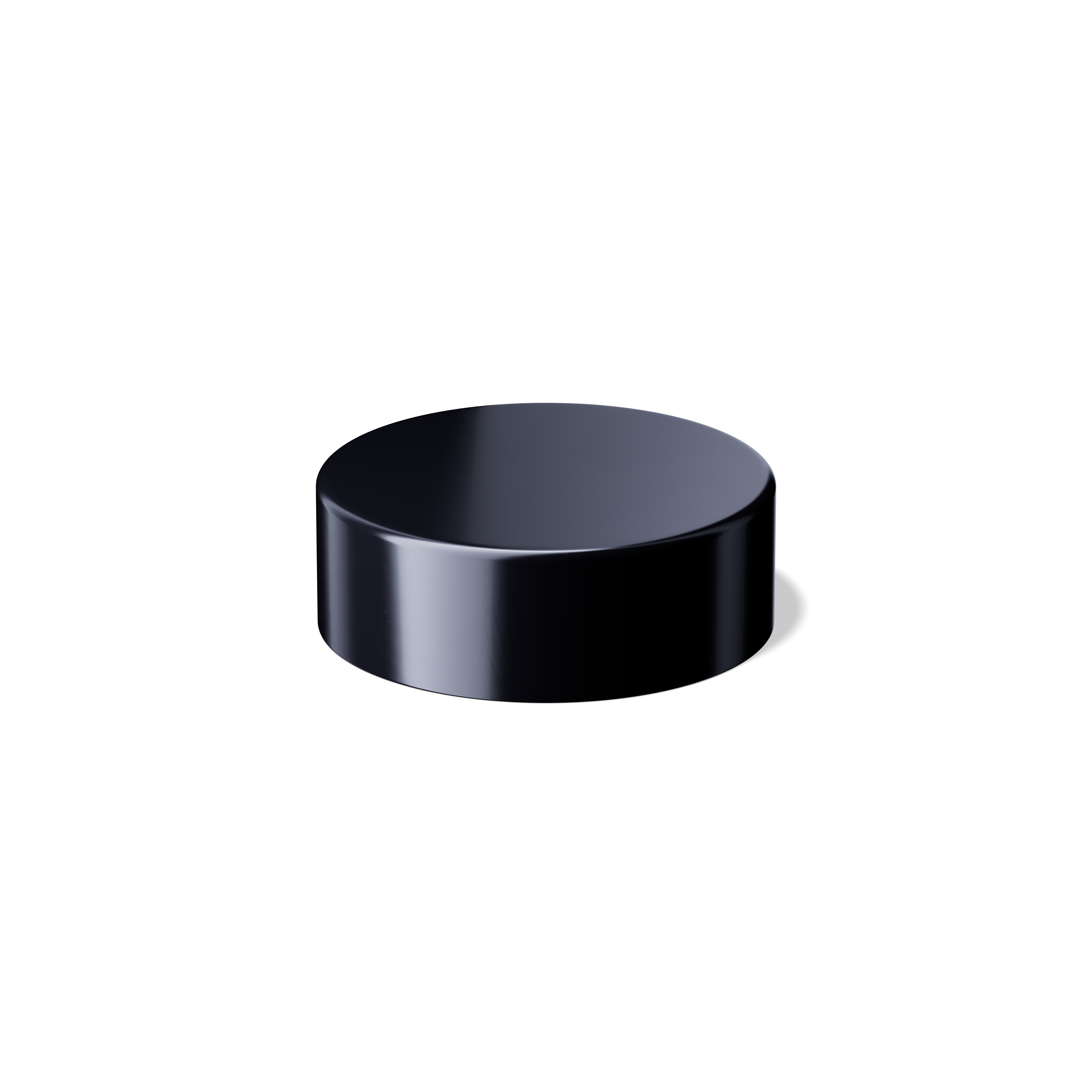 Lid double wall 45 special, PP, black, glossy finish, violet Phan inlay (Eris 30)