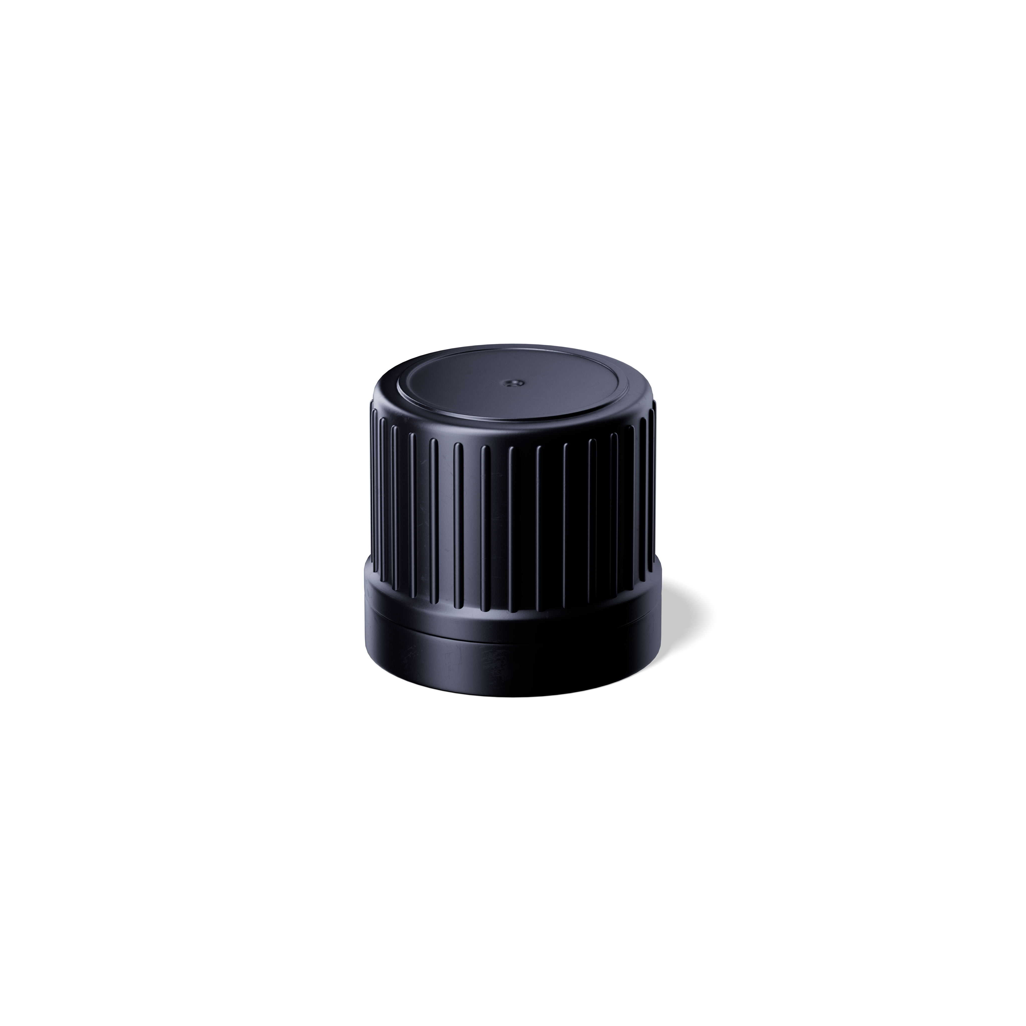 Screw cap tamper-evident DIN18, II, PEHD, black, violet Phan inlay (Orion) Screw cap tamper-evident DIN18, II, PEHD, black, violet Phan inlay (Orion)