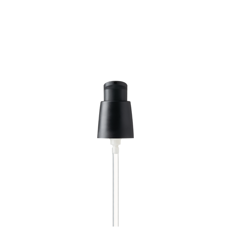 Lotion pump Cremosa 20/410, PP, black, matte, dose 0.15ml, twist-lock (Capella 60)