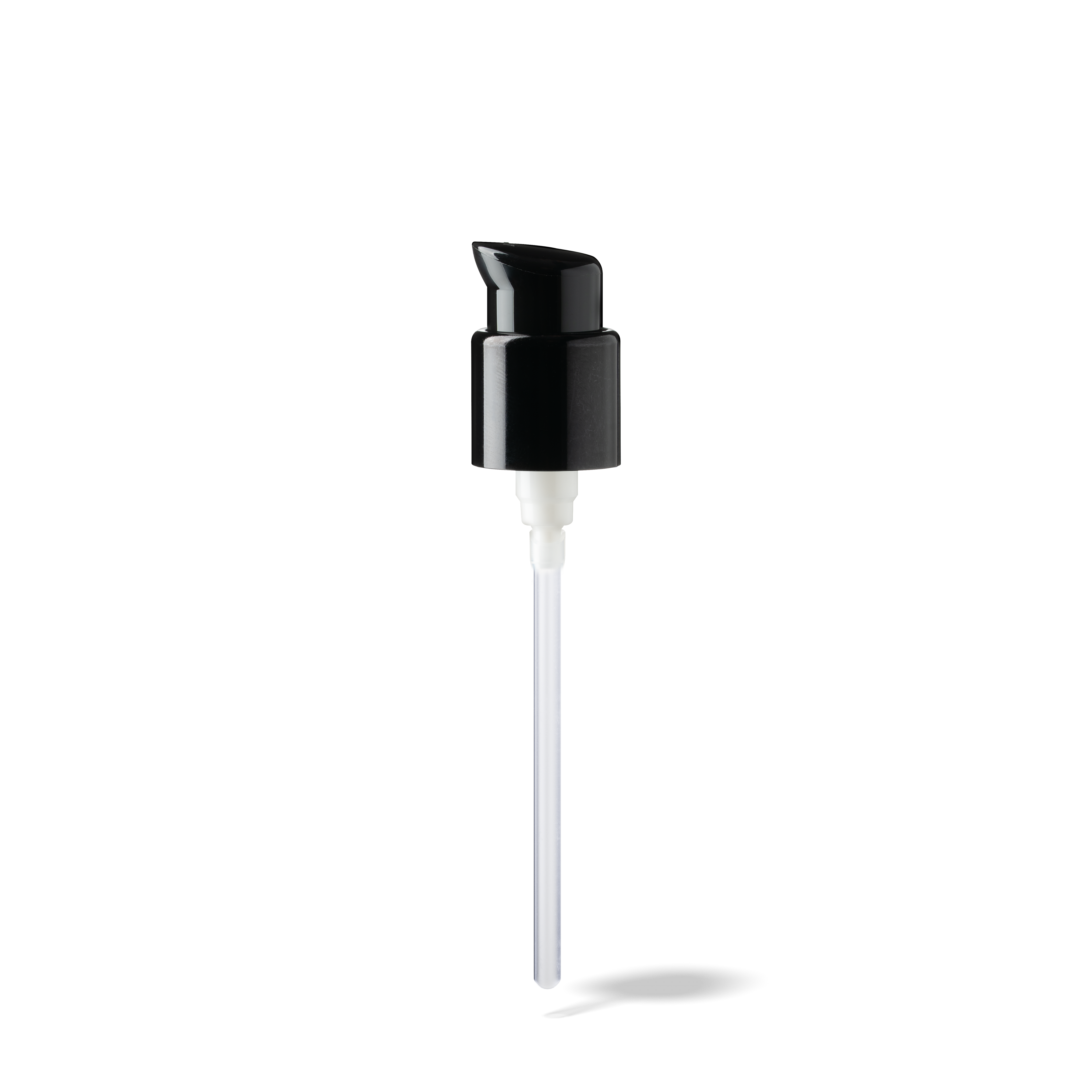 Lotion pump Metropolitan 18/400, PP/metal, black shiny collar, dose 0.15ml, twist-lock (Mira 15)