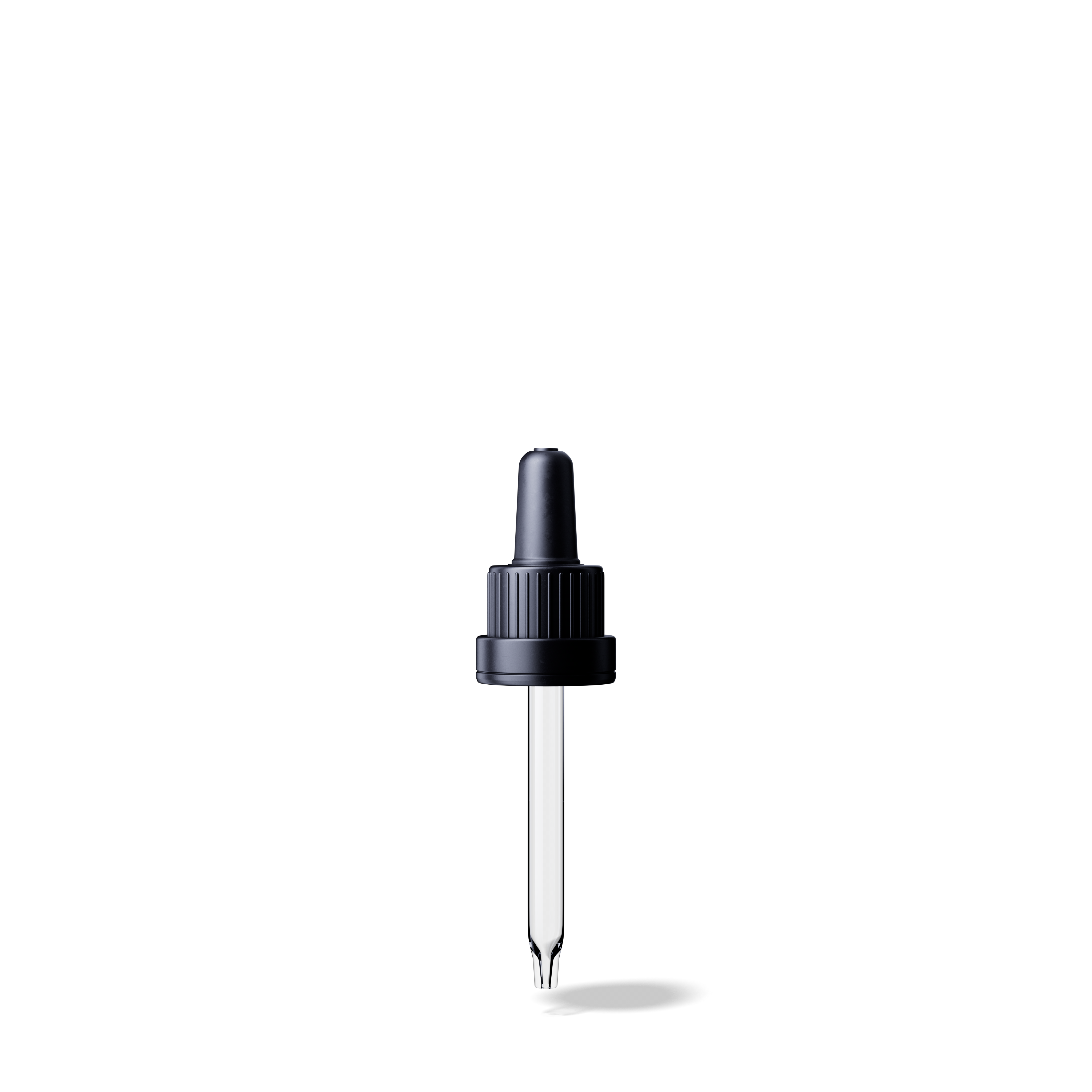 Pipette tamper evident DIN18, III, black, ribbed, bulb TPE, dose 0.7ml, conical tip (Orion 10-70)