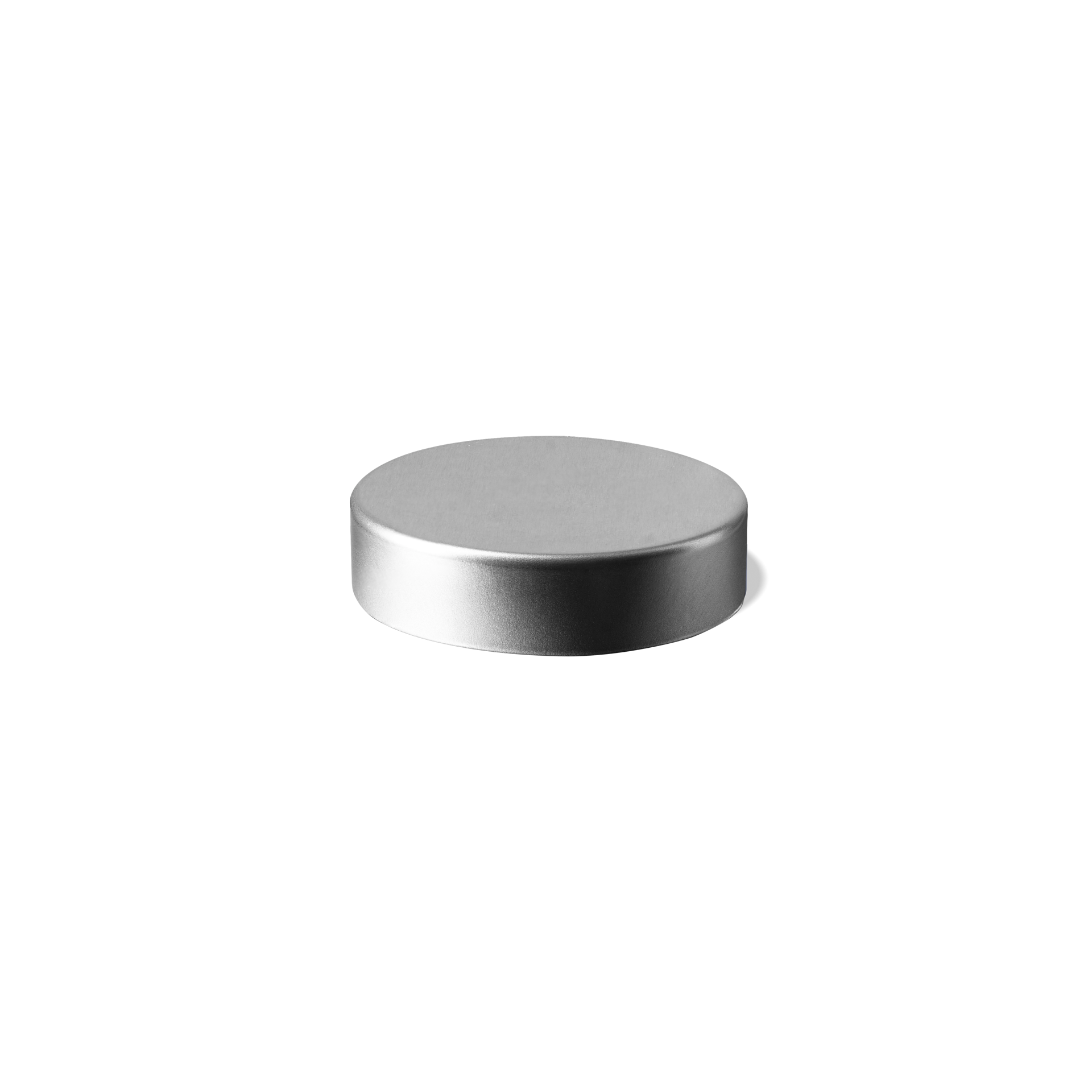 Screw cap Clio 500, 38/400, tinplate, silver, white inlay (Juniper 100/120/Pallas 100)