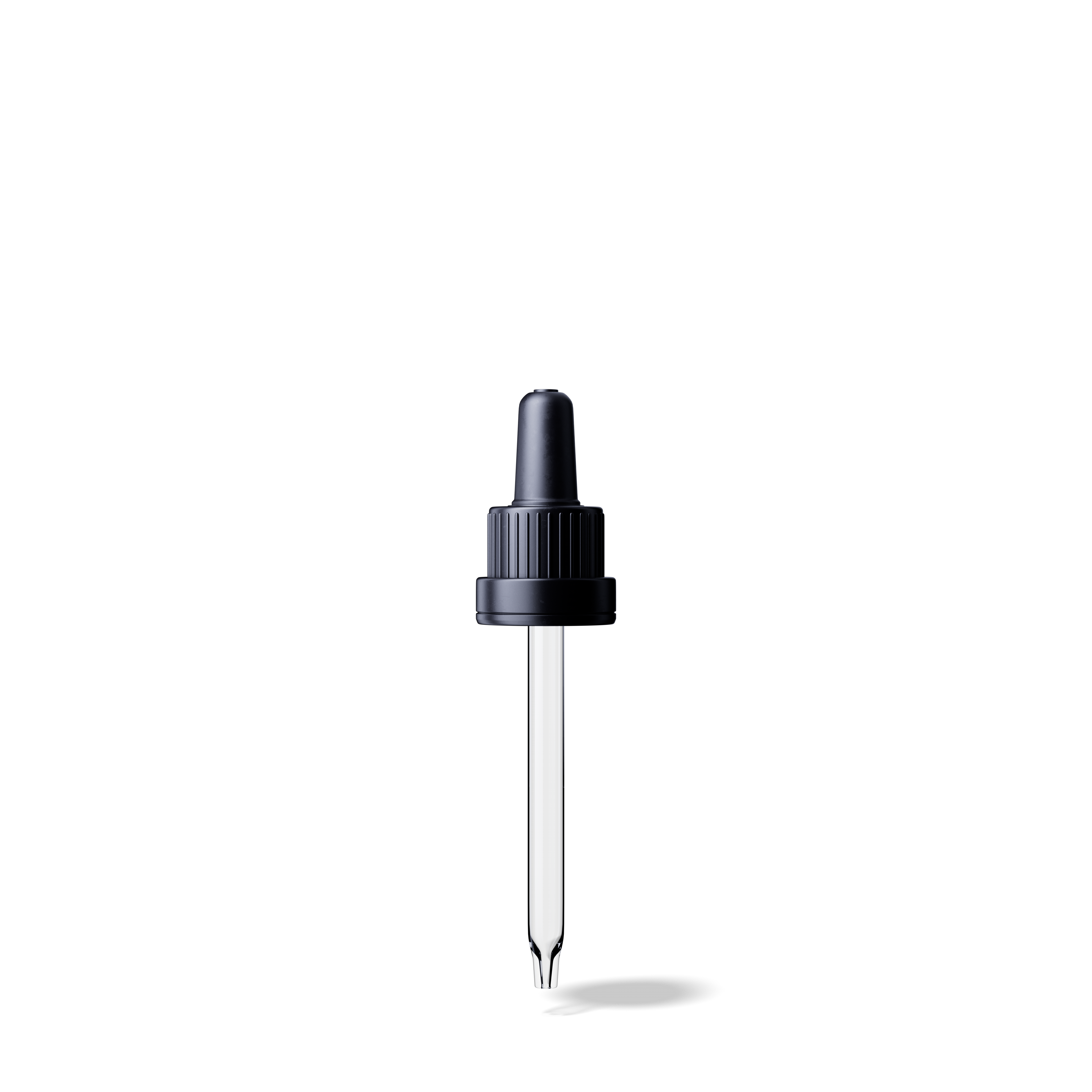 Pipette tamper evident DIN18, III, black, ribbed, bulb TPE, dose 0.7ml, conical tip (Orion 30)